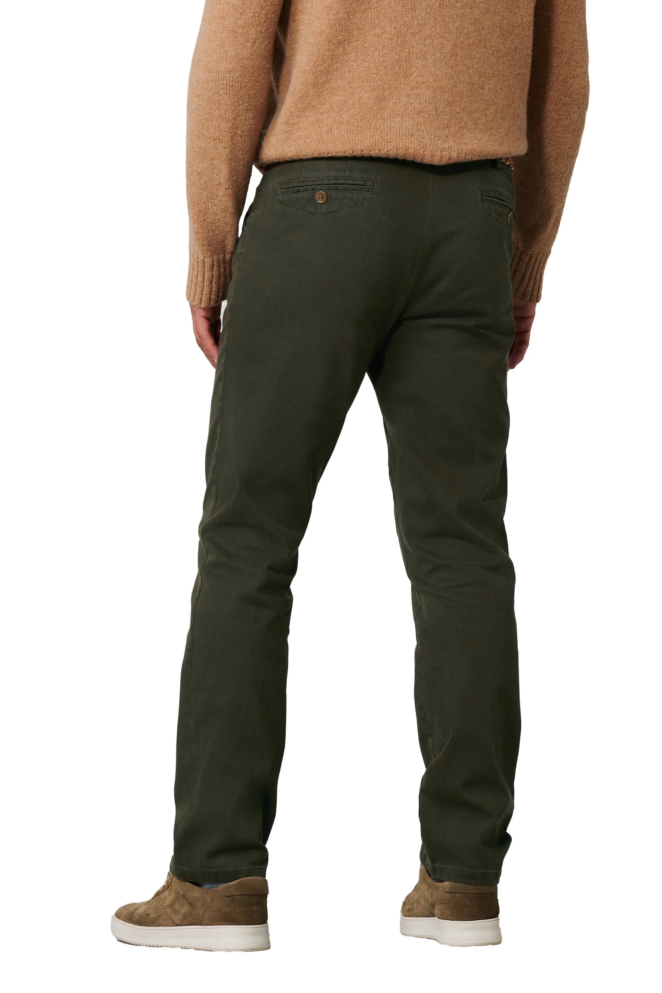 Chicago Flamme Double-Dyed Cotton Chinos - Olive Green - Image 2