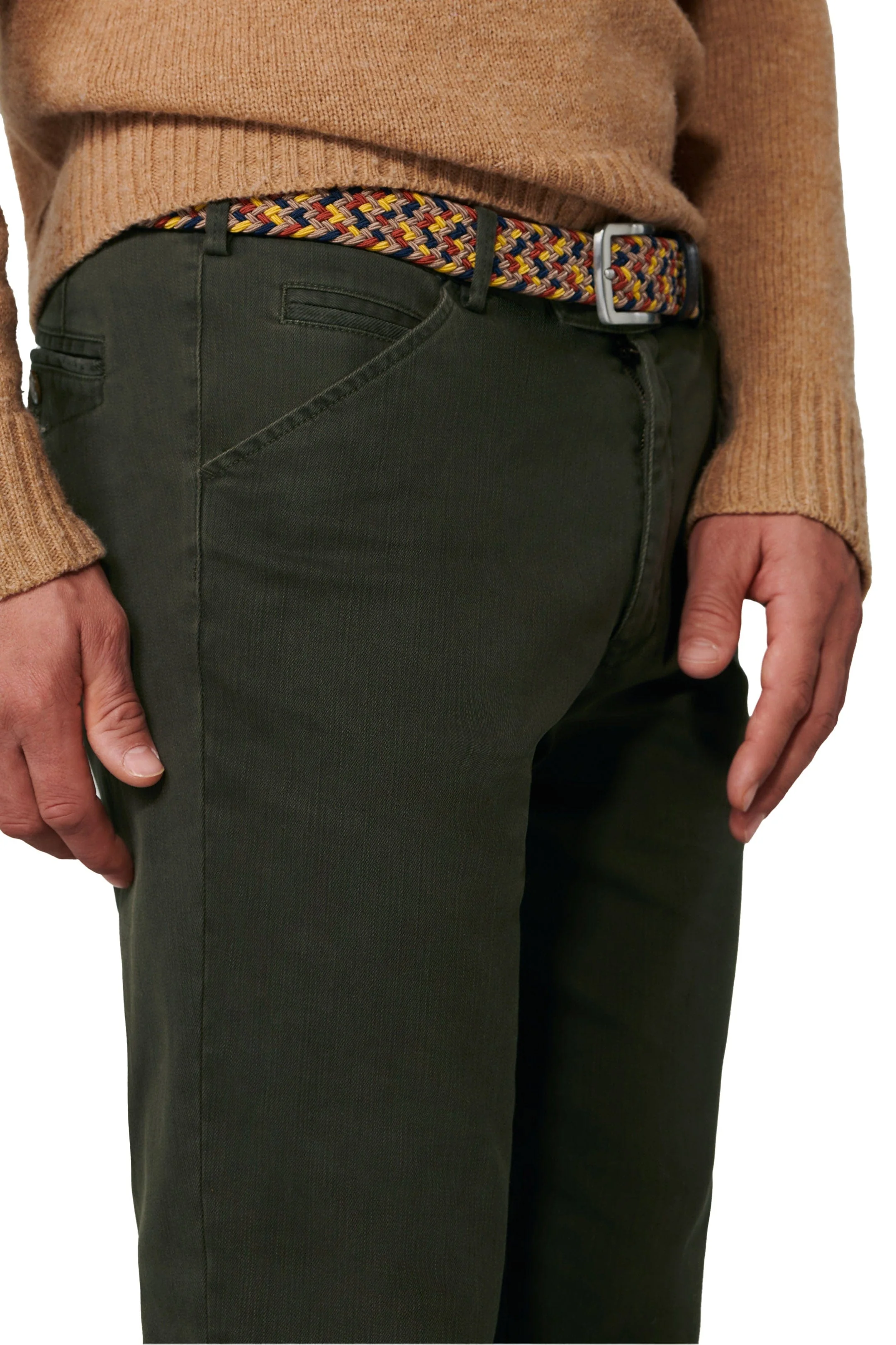 Chicago Flamme Double-Dyed Cotton Chinos - Olive Green - Image 3