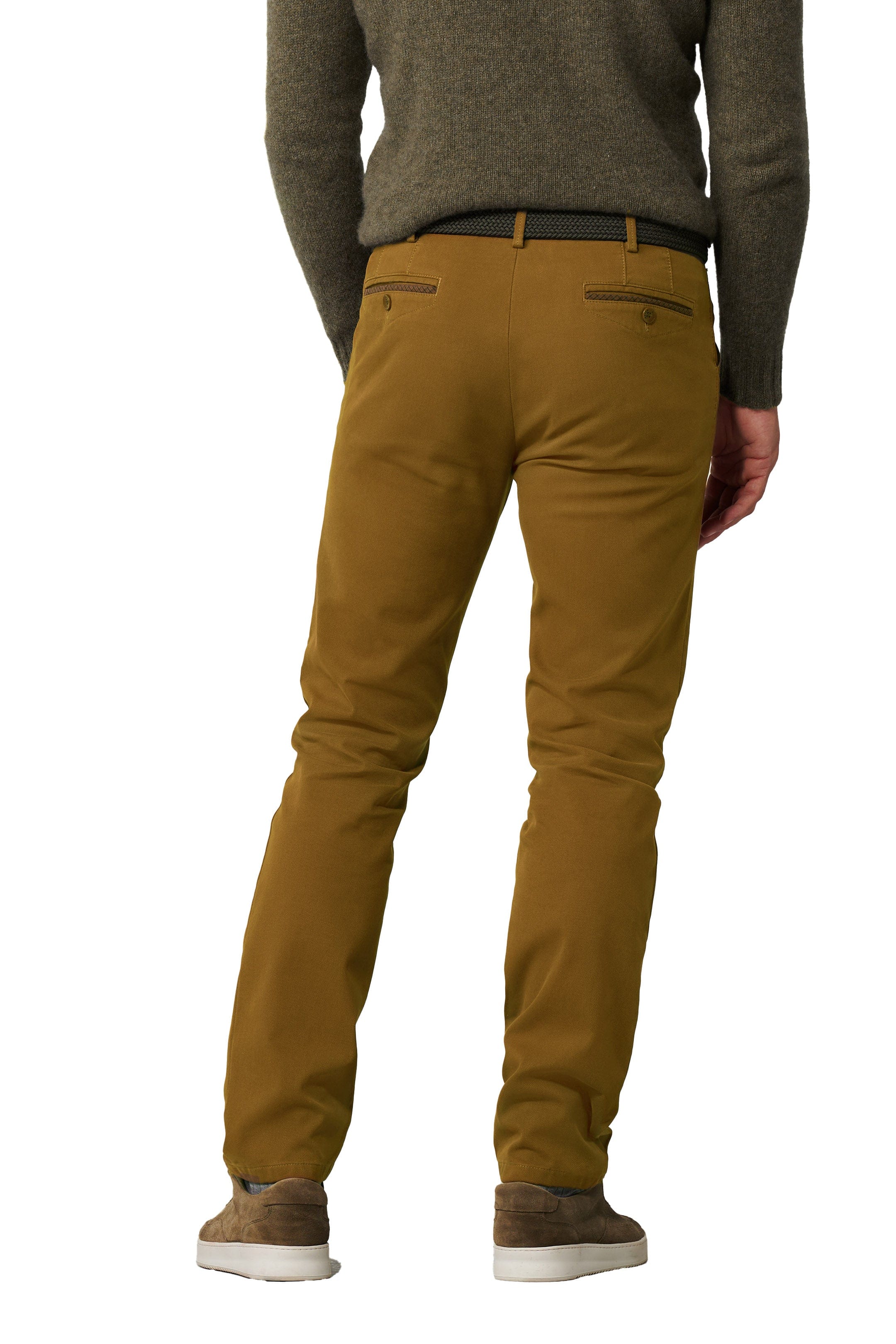 Chicago Micro Structure Cotton Chinos - Caramel - Image 2