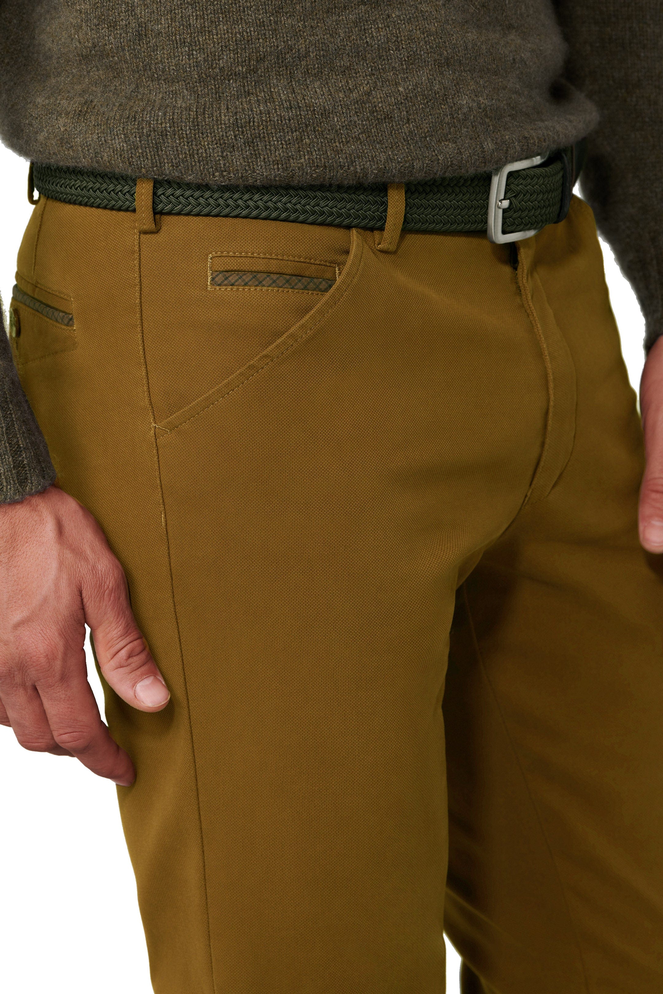 Chicago Micro Structure Cotton Chinos - Caramel - Image 3