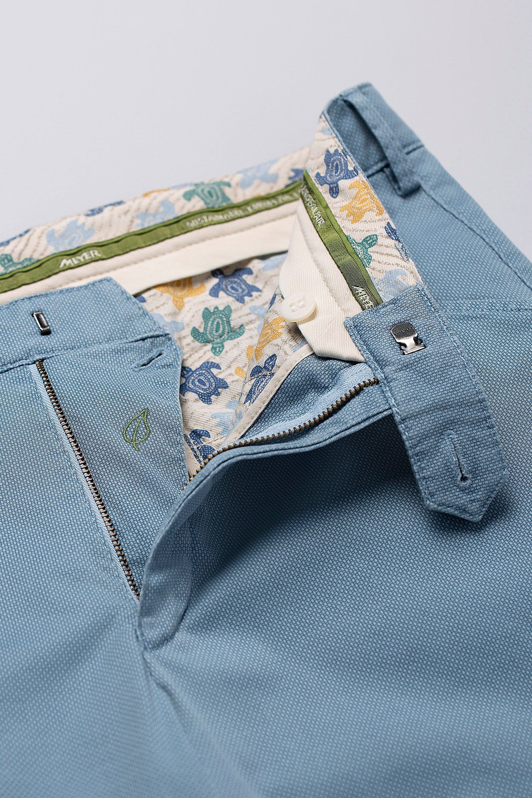 Chicago Two-Tone Cotton Stretch Chinos - Blue - Image 4