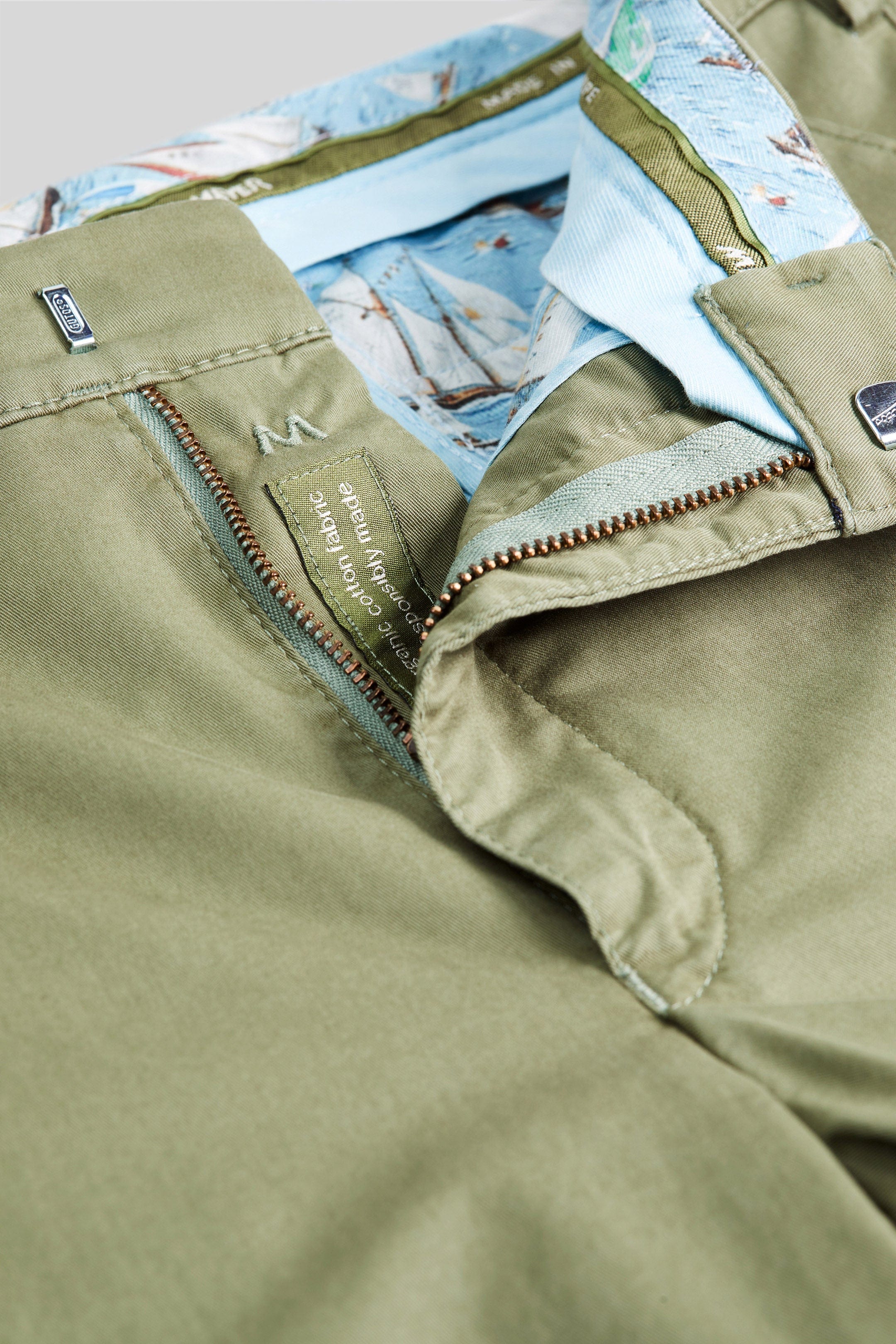 B-Palma Cotton Stretch Shorts - Olive - Image 5