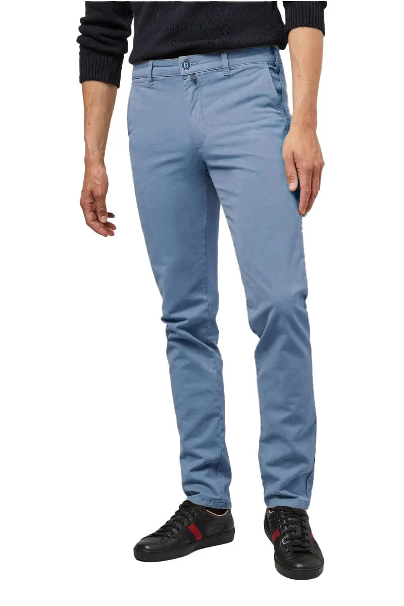 M5 Chino Casual Cotton Chinos - Mid Blue