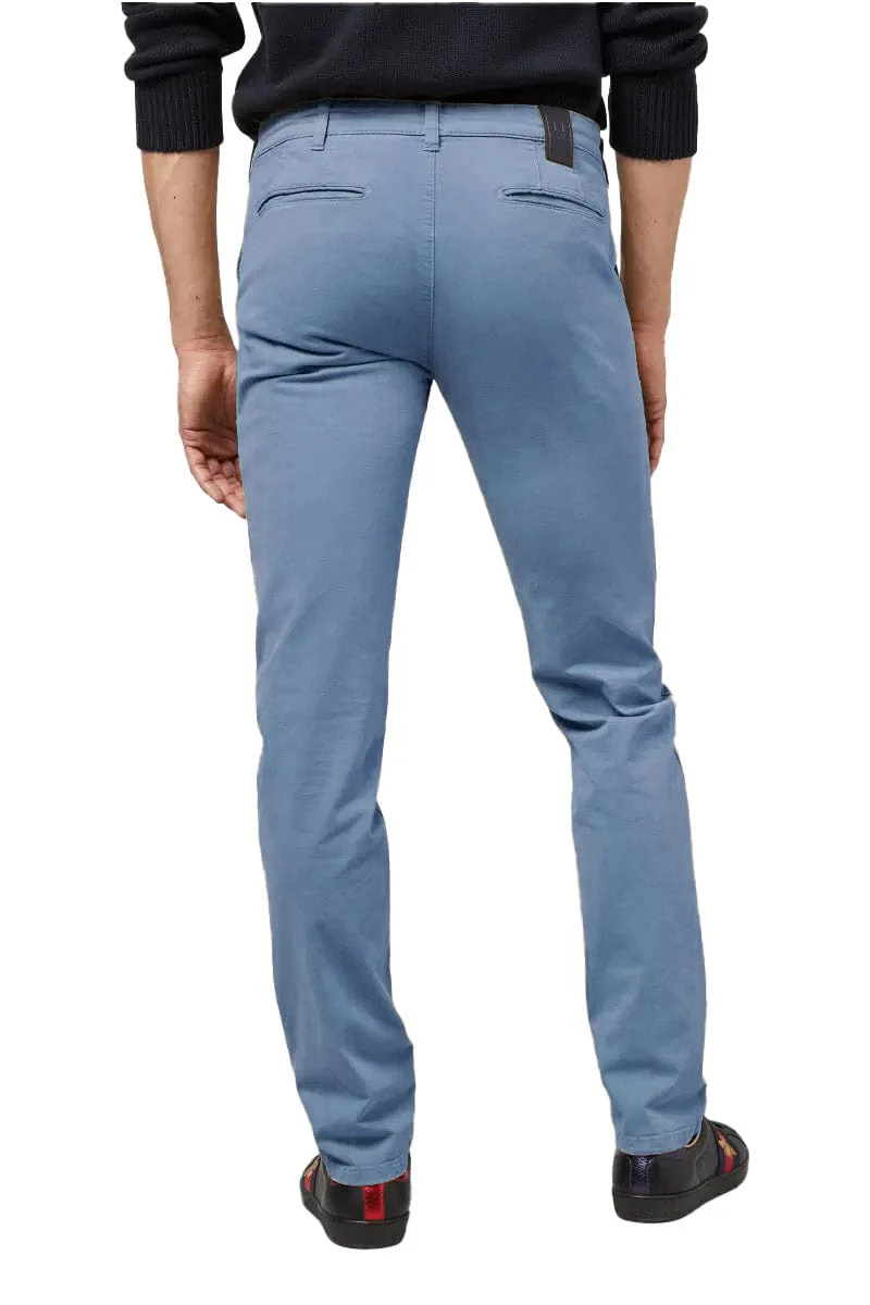 M5 Chino Casual Cotton Chinos - Mid Blue - Image 2