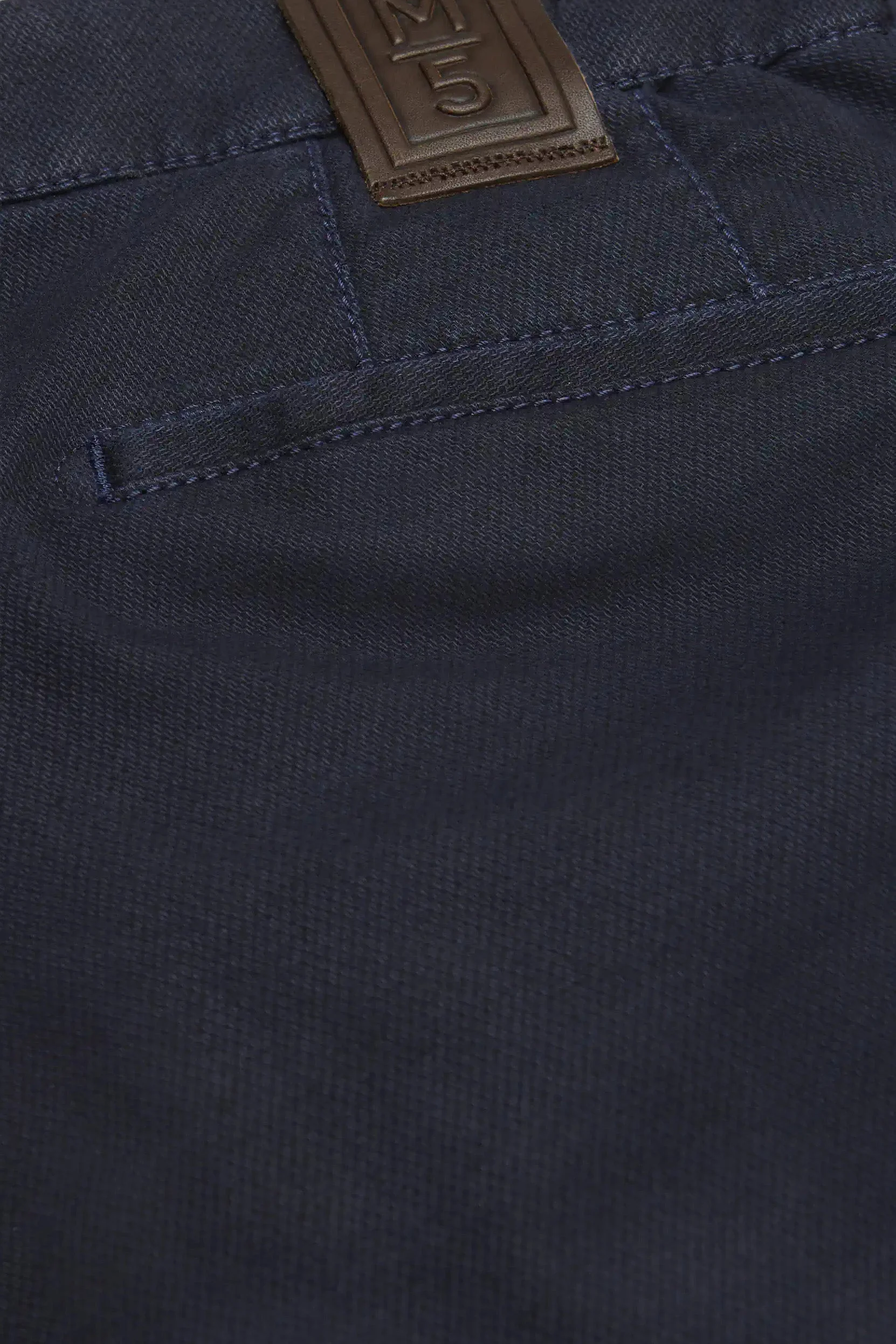 M5 Chino Stretch Micro Structure Trousers - Navy - Image 4
