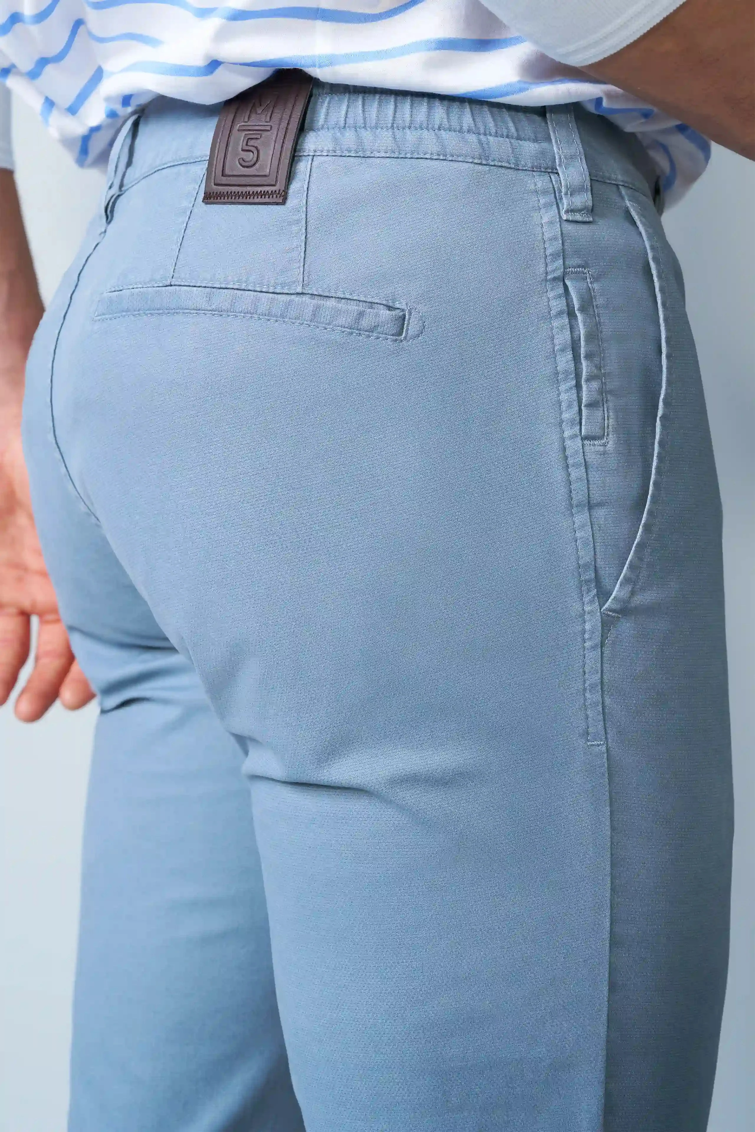 M5 Move Stretch Casual Chinos - Blue - Image 3