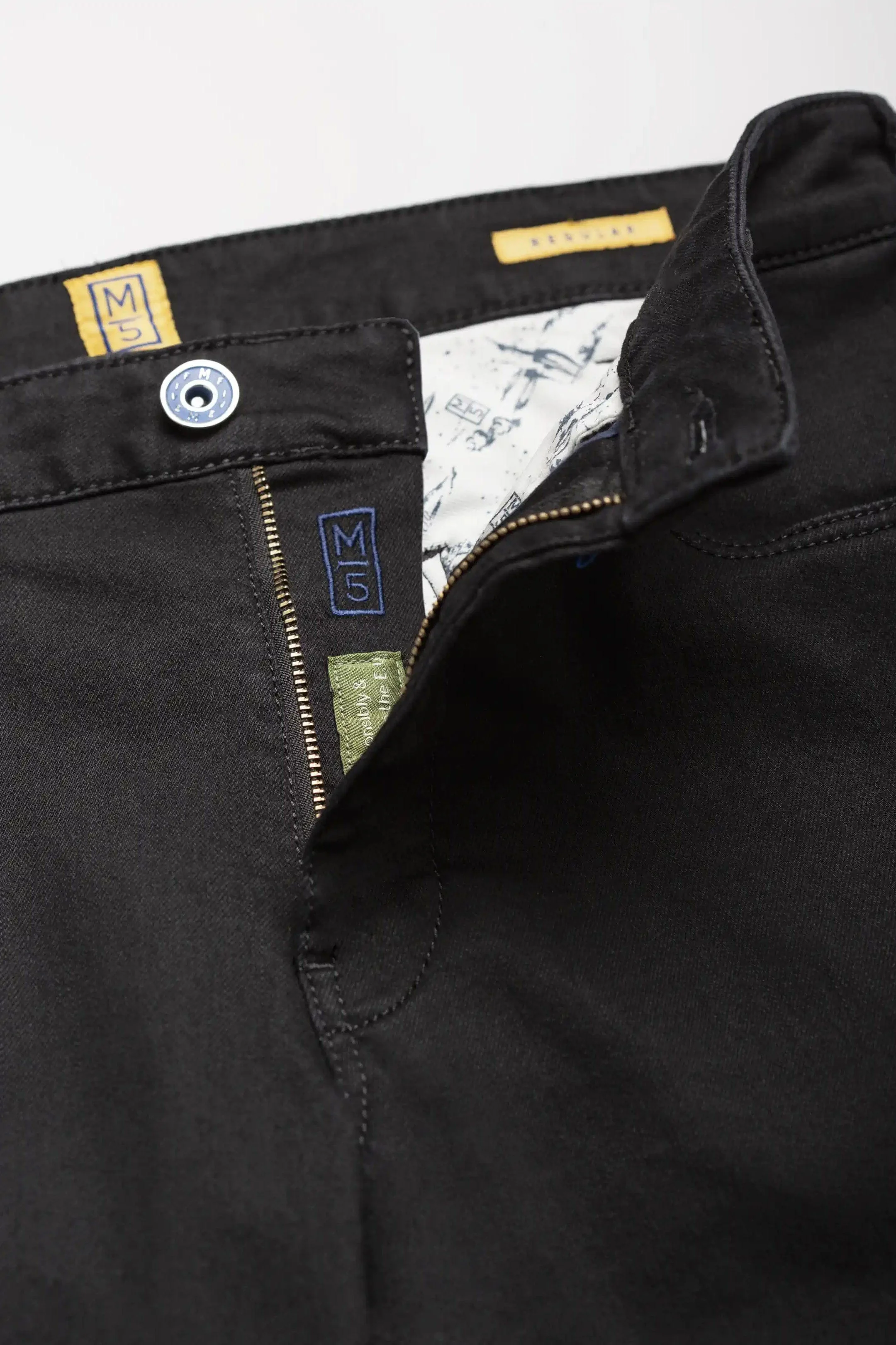 M5 Regular Stretch Denim Jeans - Black - Image 5