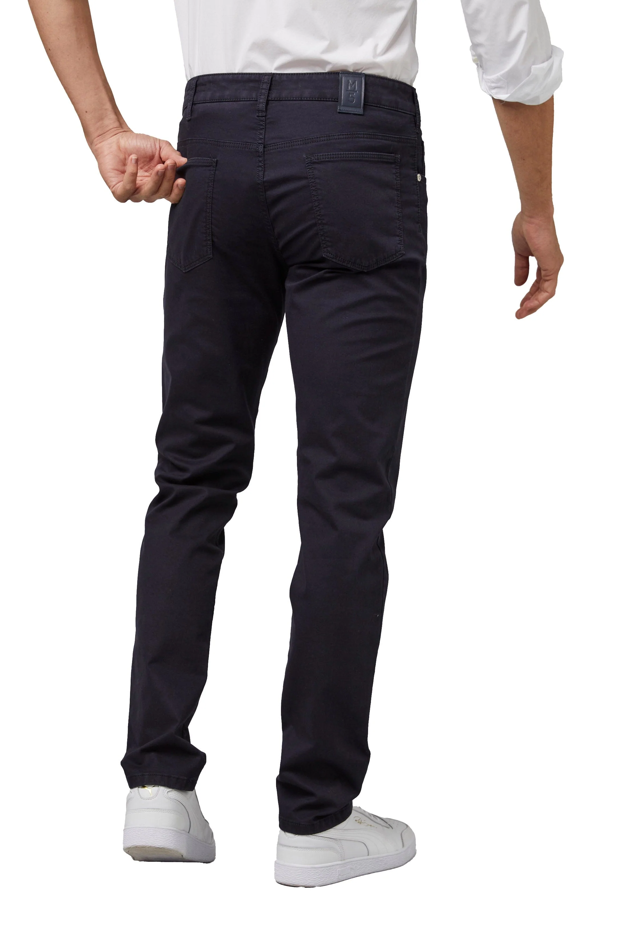 M5 Slim Cotton Tencel Super Stretch Chinos - Navy - Image 2