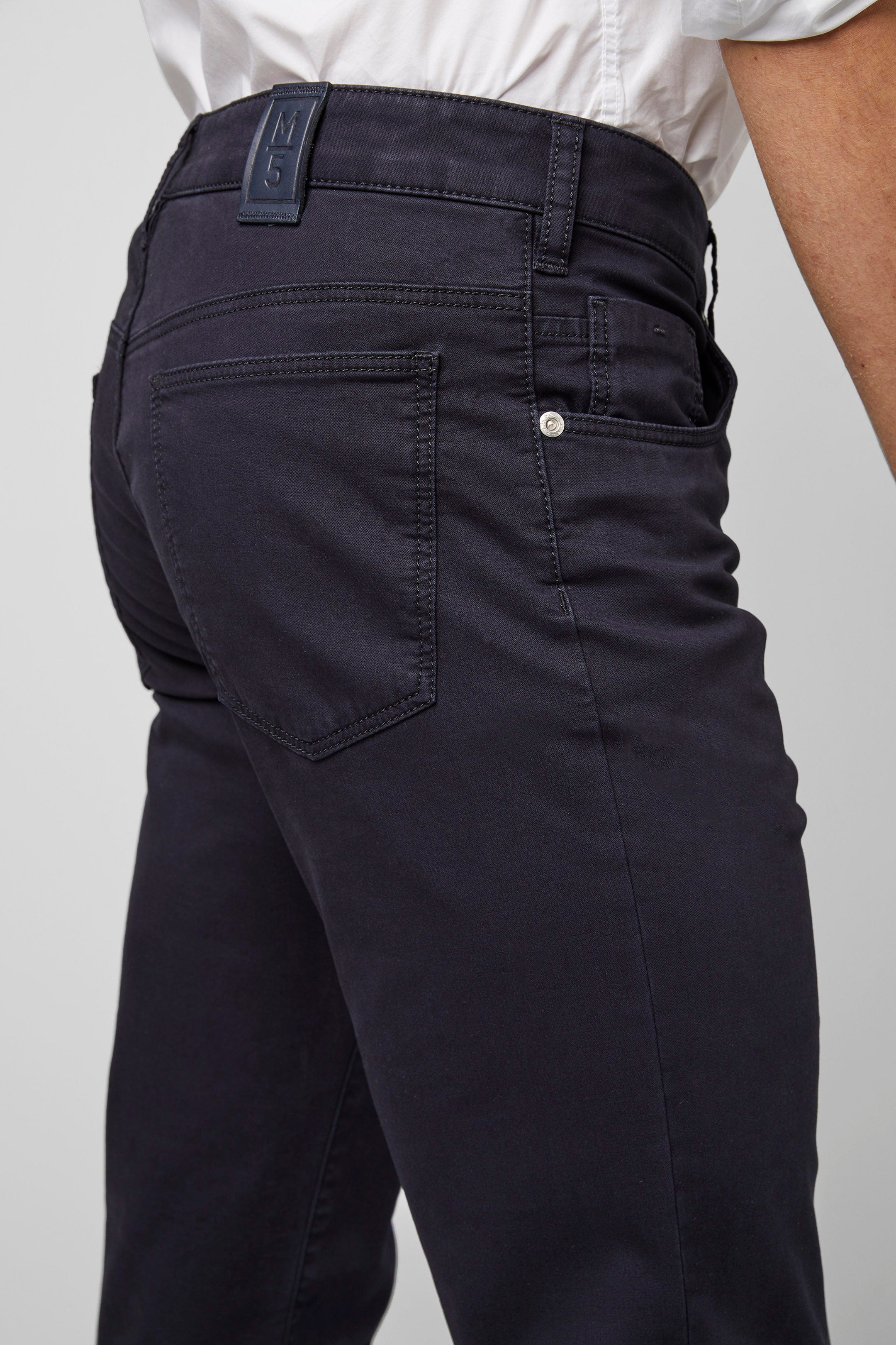 M5 Slim Cotton Tencel Super Stretch Chinos - Navy - Image 5