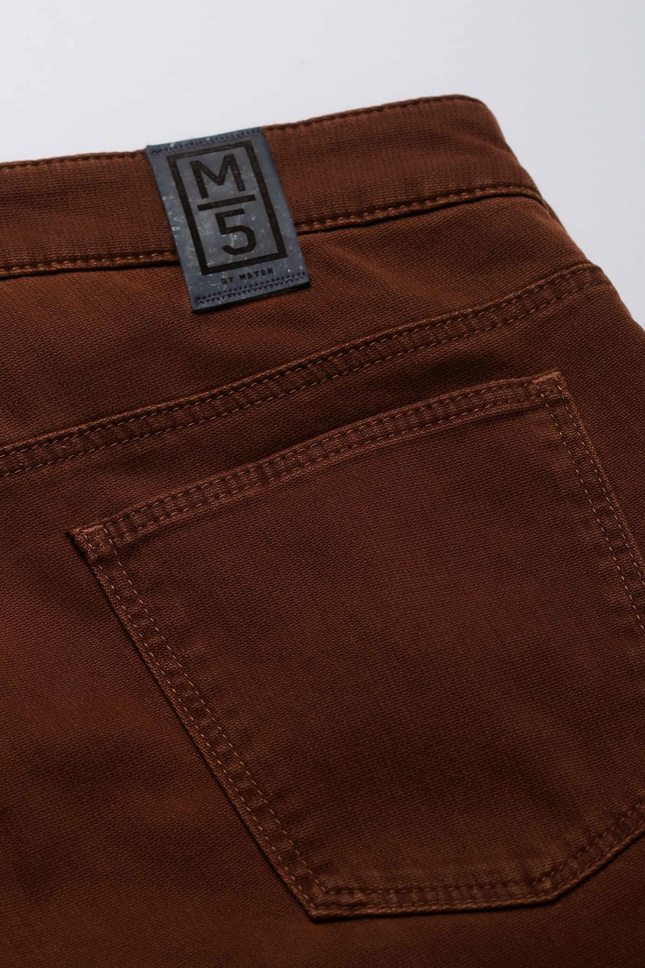 M5 Slim Micro Structure Cotton Stretch Chinos - Copper - Image 4