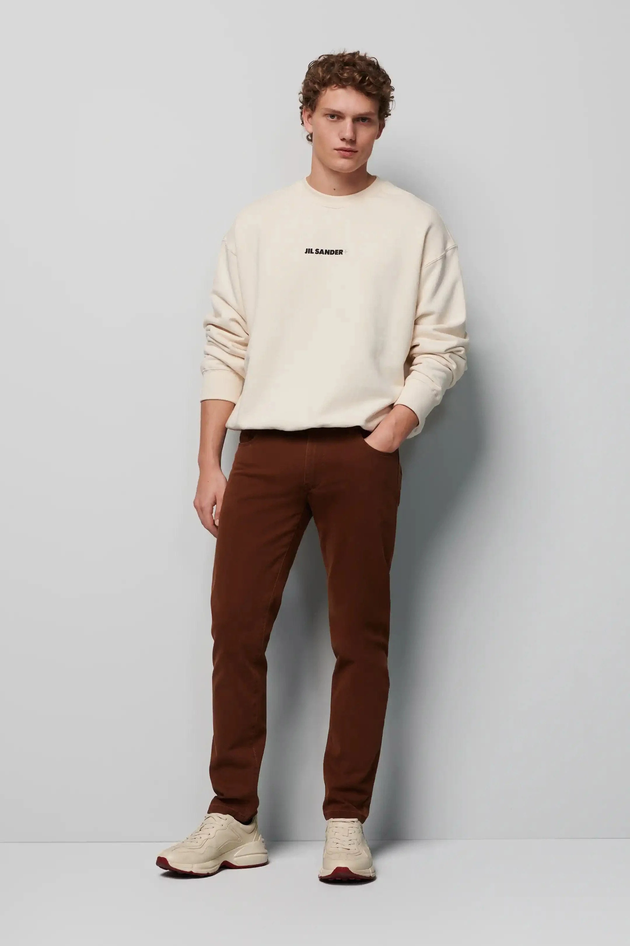 M5 Slim Micro Structure Cotton Stretch Chinos - Copper - Image 6