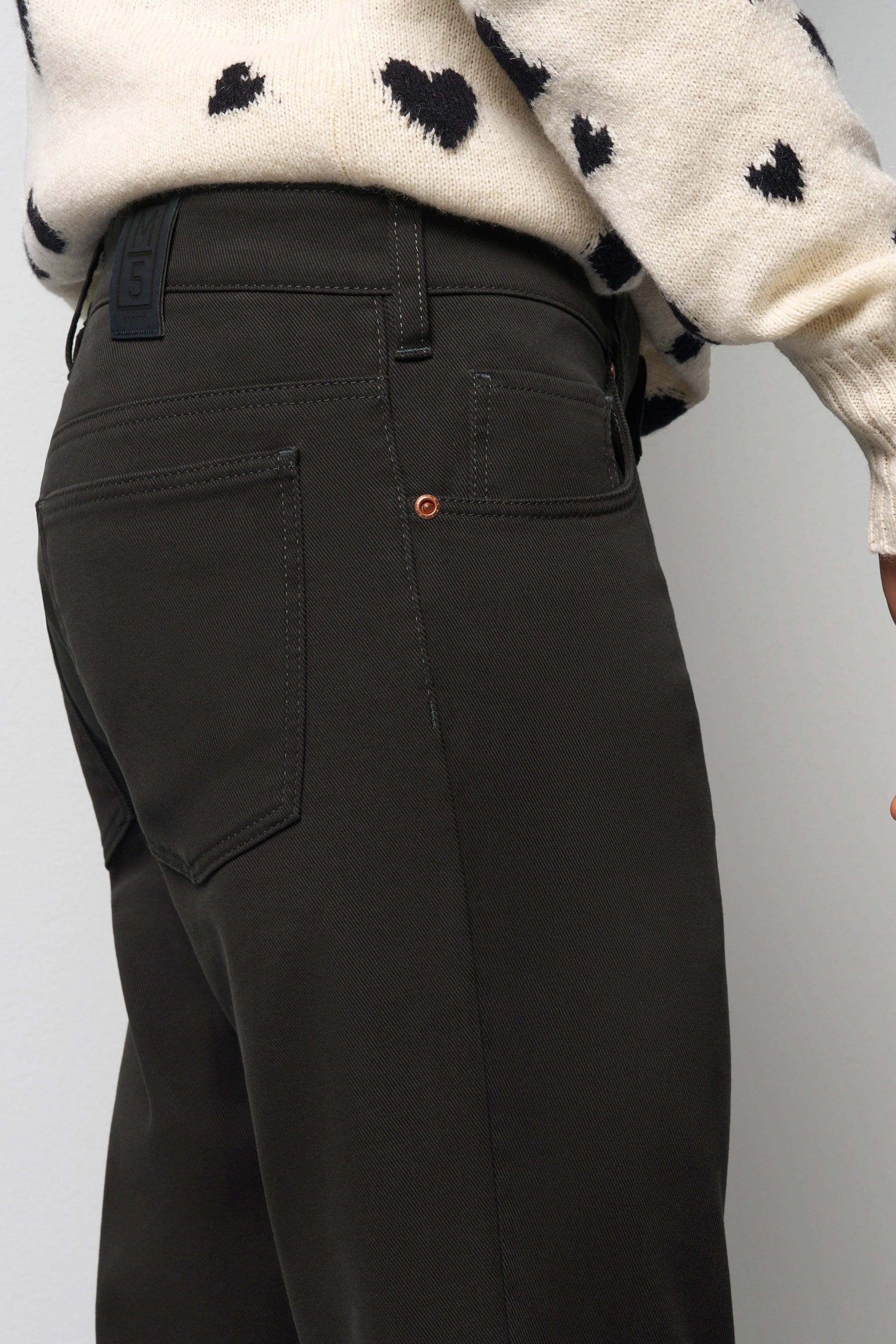 M5 Slim Soft Stretch Cotton Twill Chinos - Charcoal - Image 4