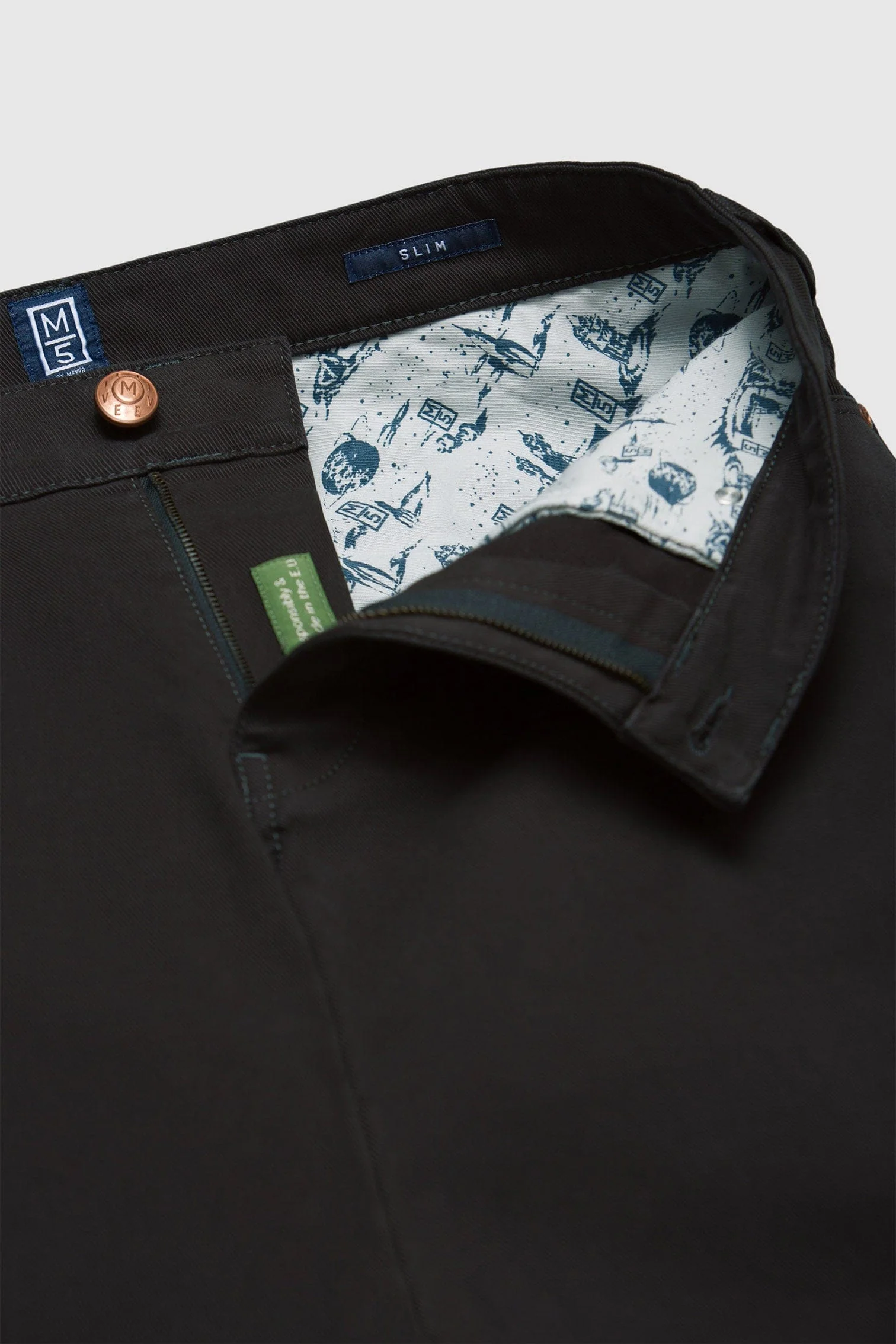 M5 Slim Soft Stretch Cotton Twill Chinos - Charcoal - Image 5