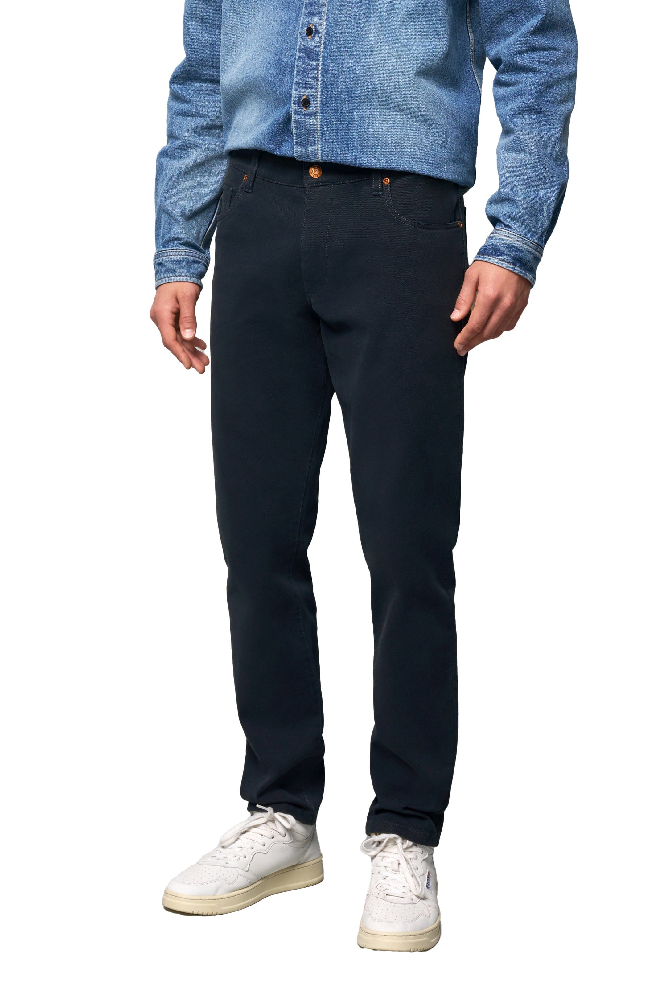 M5 Slim Soft Stretch Cotton Twill Chinos - Dark Blue