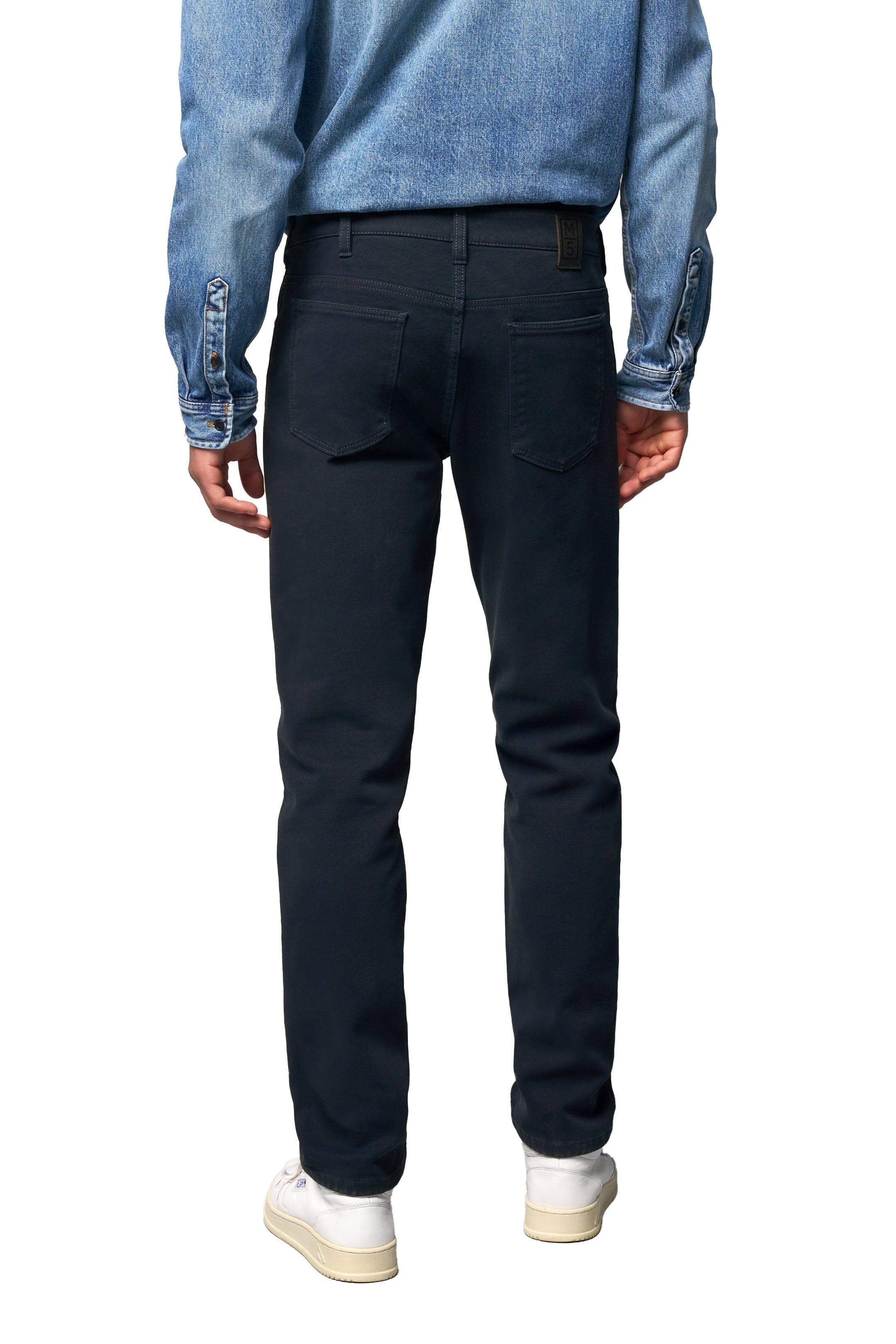 M5 Slim Soft Stretch Cotton Twill Chinos - Dark Blue - Image 2