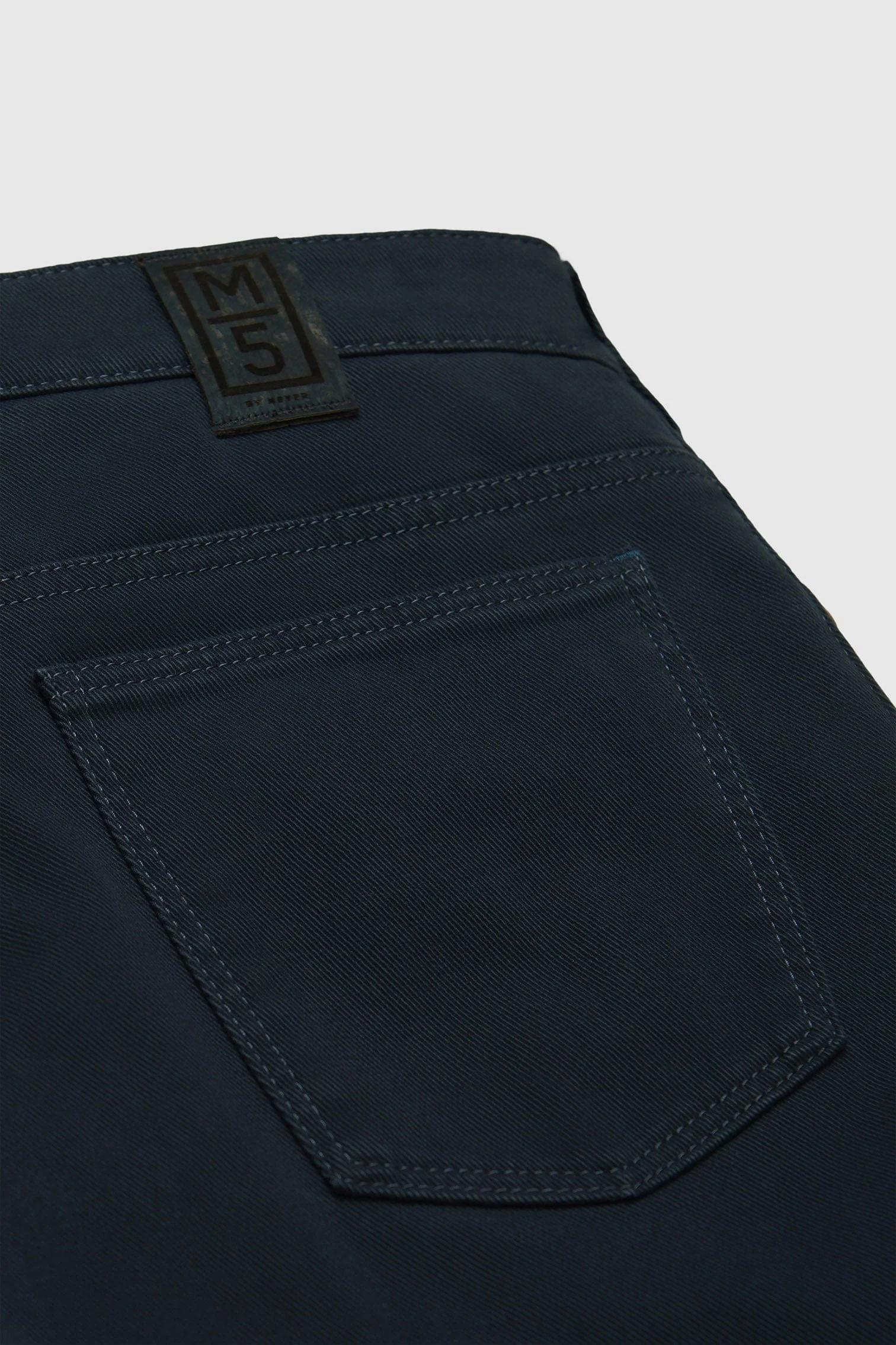 M5 Slim Soft Stretch Cotton Twill Chinos - Dark Blue - Image 5