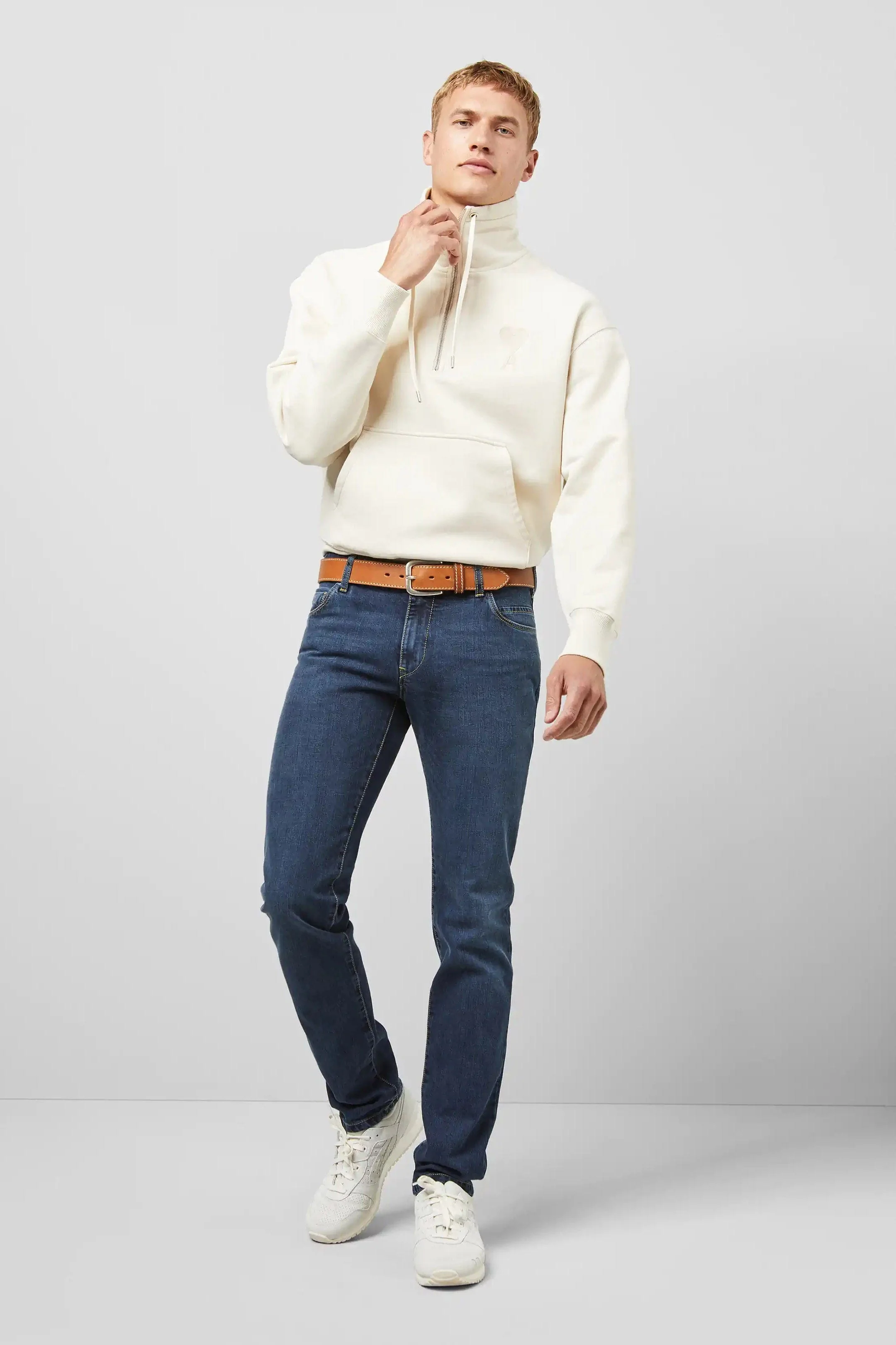 M5 Slim Stretch Denim Jeans - Overdyed Blue-Used - Image 5