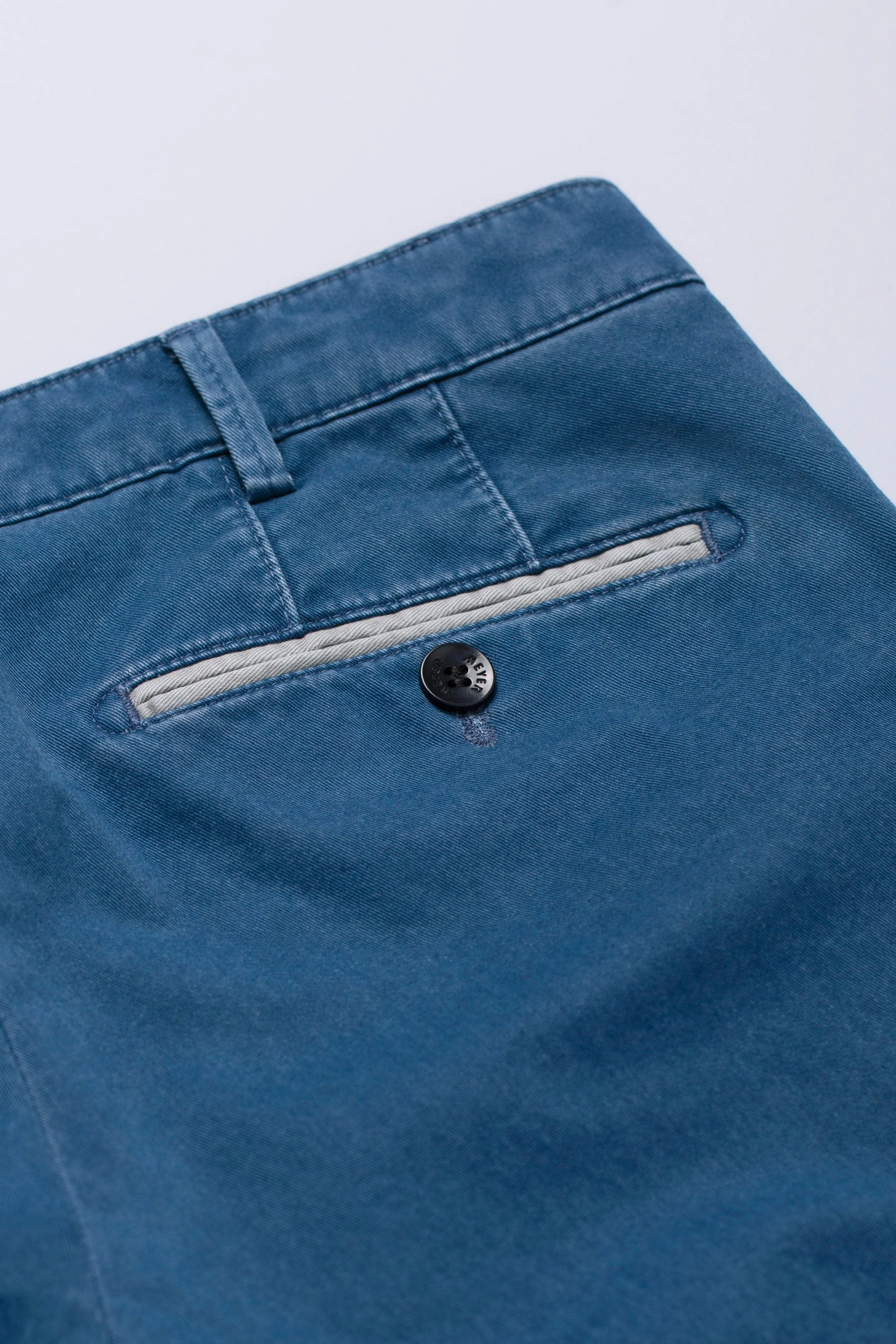 New York Lightweight Cotton Stretch Chinos - Blue - Image 5