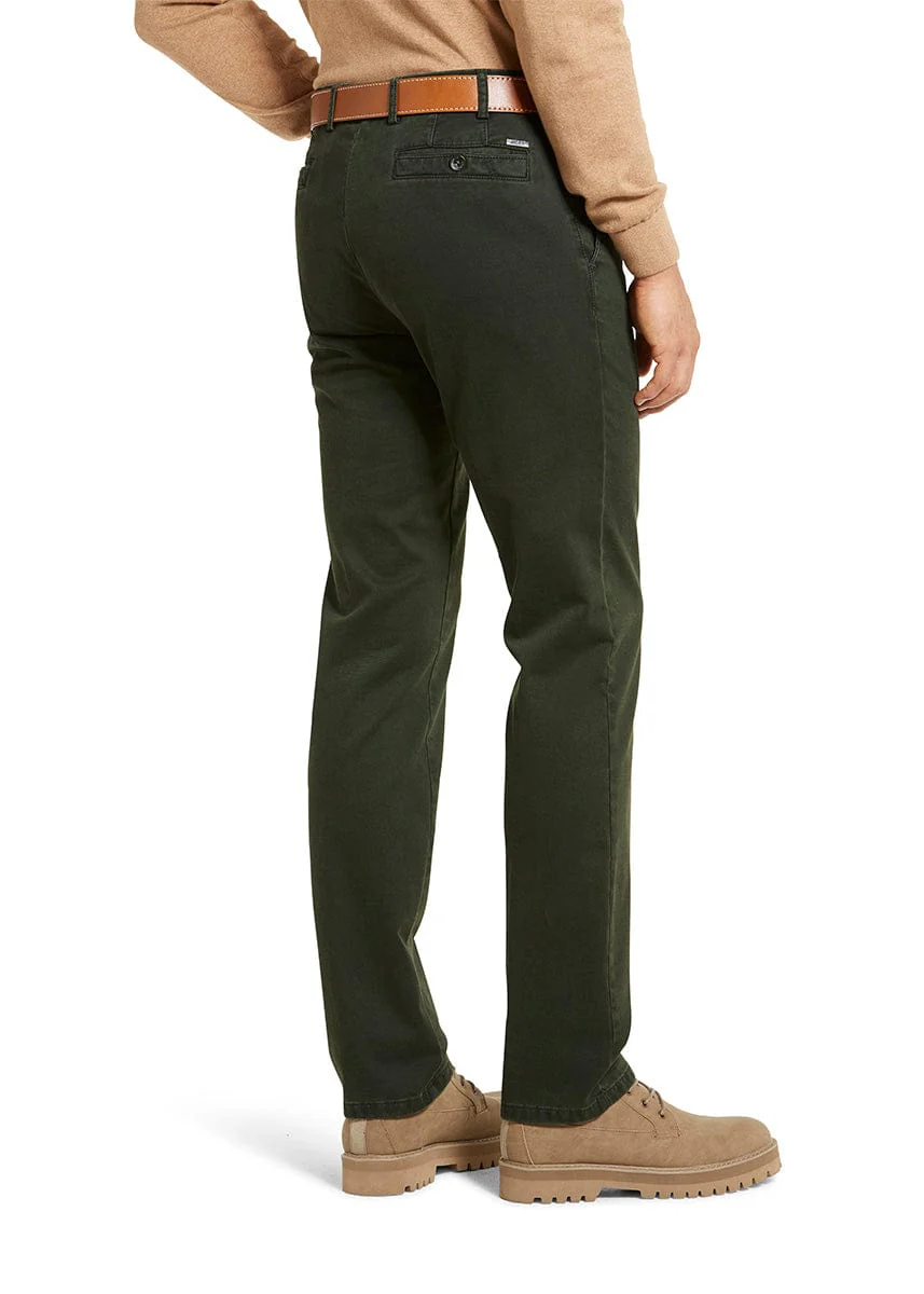 New York Cotton Stretch Chinos - Dark Green - Image 2