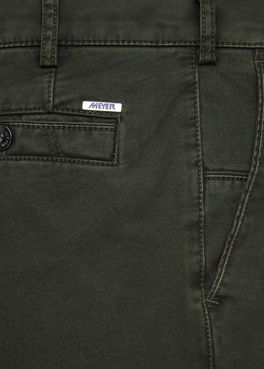 New York Cotton Stretch Chinos - Dark Green - Image 5