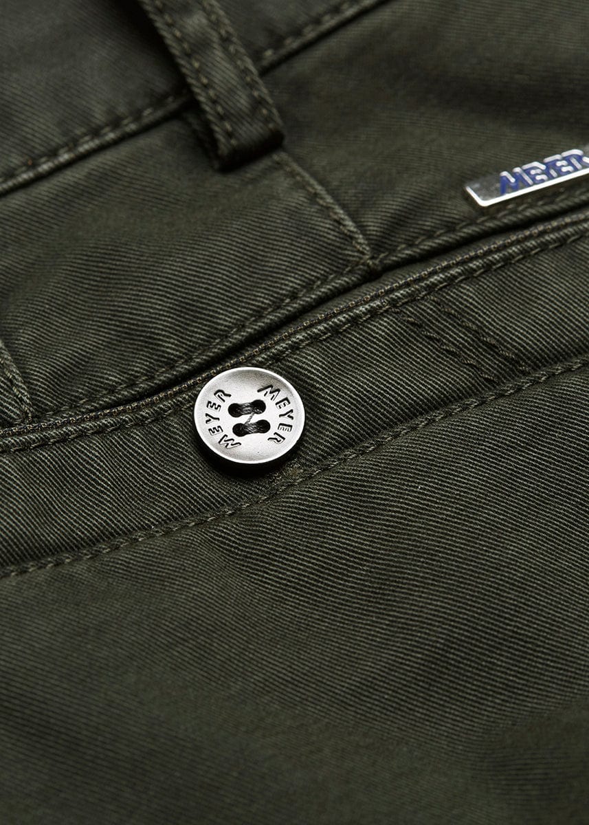 New York Cotton Stretch Chinos - Dark Green - Image 6