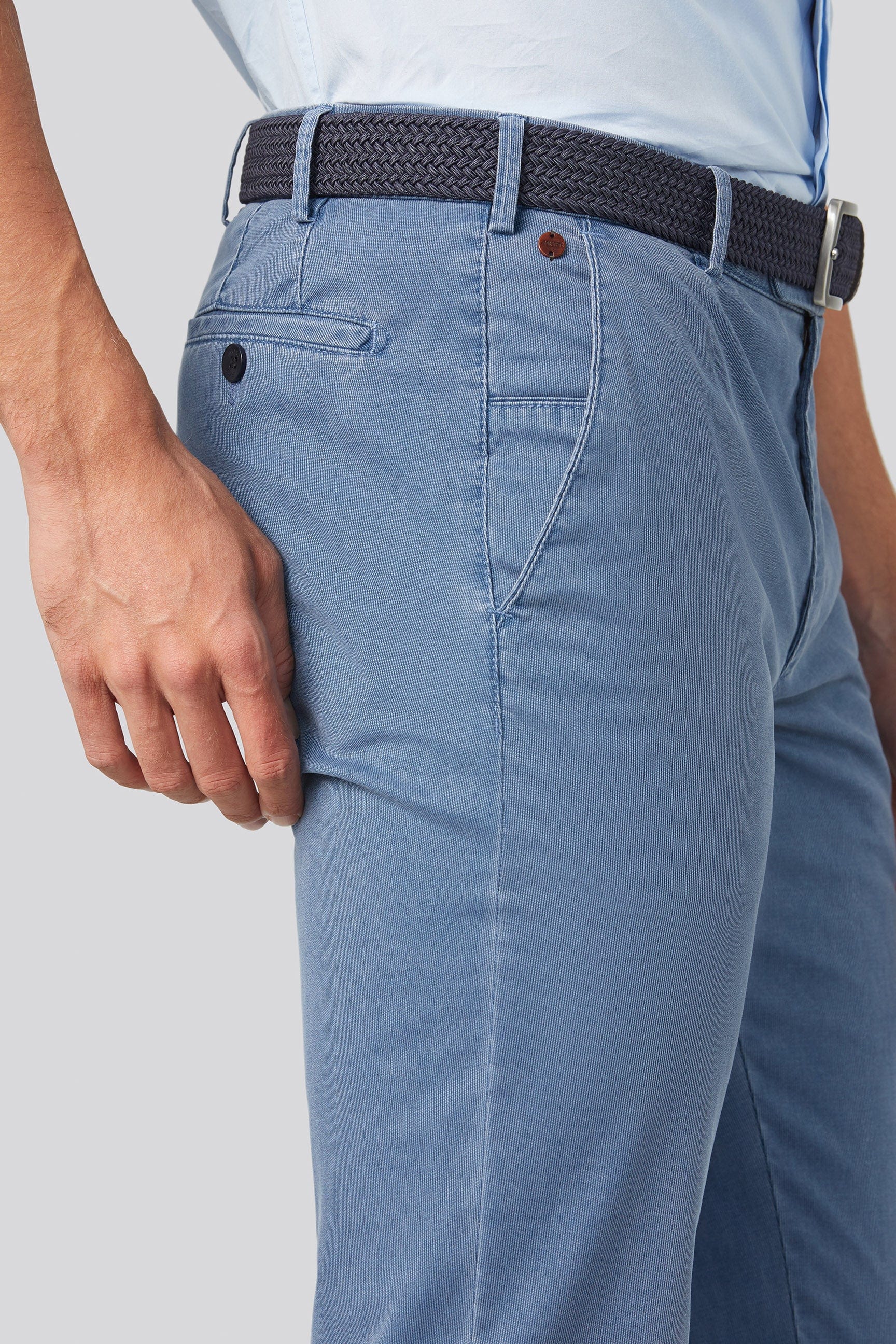 New York Cotton Twill Chinos - Blue - Image 3