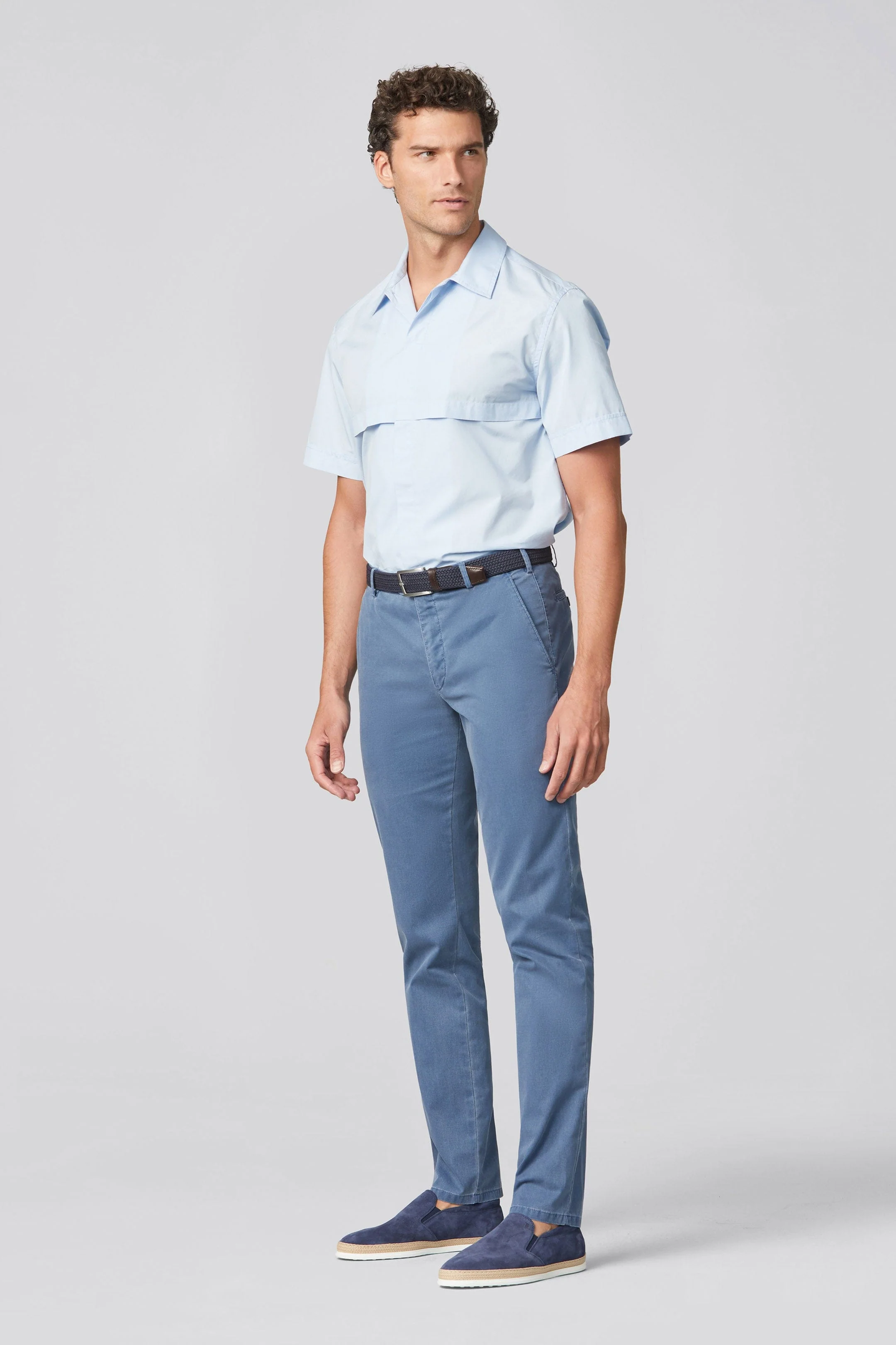 New York Cotton Twill Chinos - Blue - Image 6