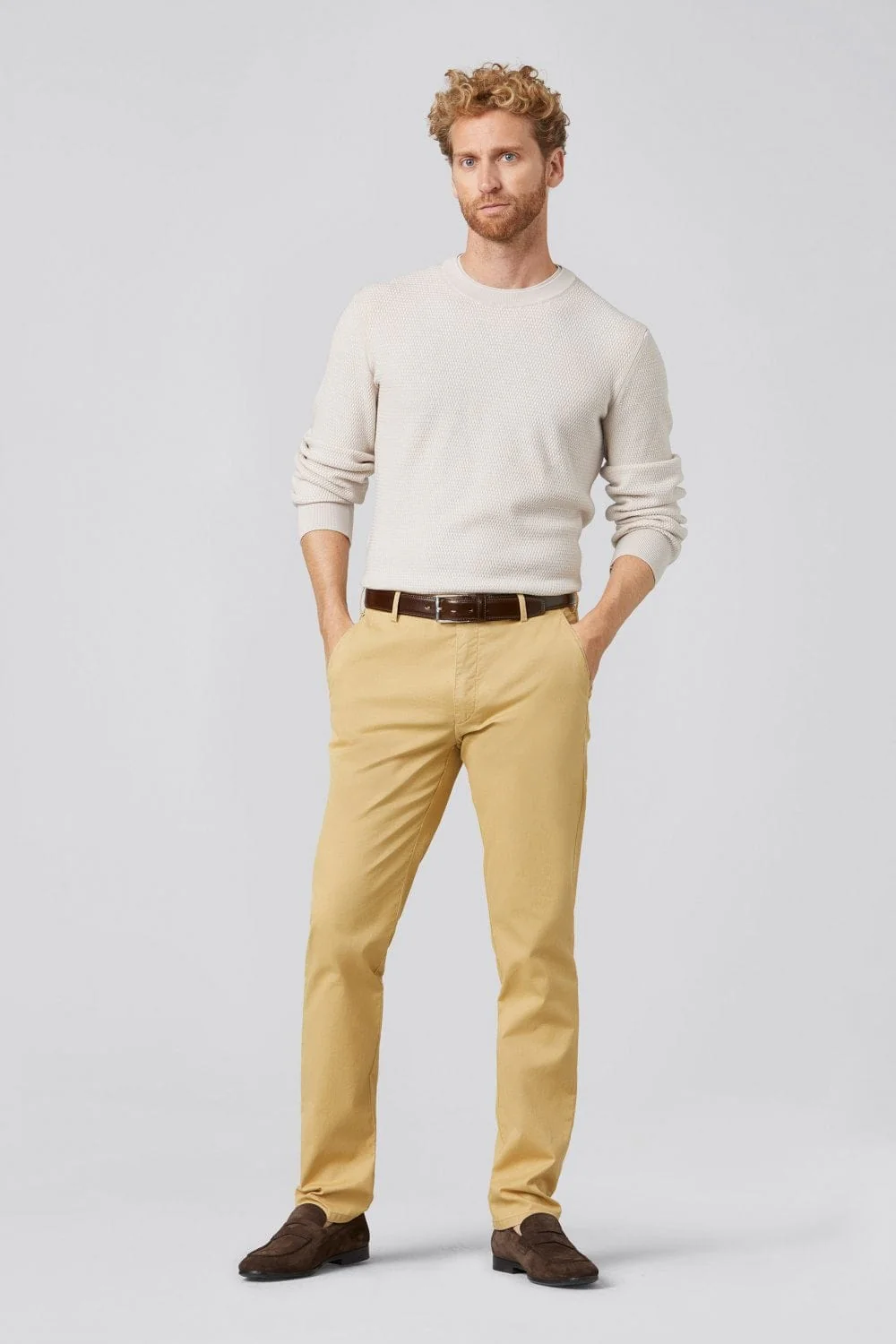 New York Cotton Twill Chinos - Sand - Image 3