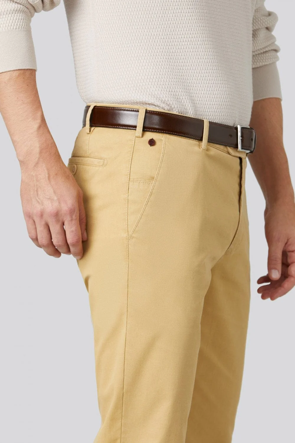 New York Cotton Twill Chinos - Sand - Image 4