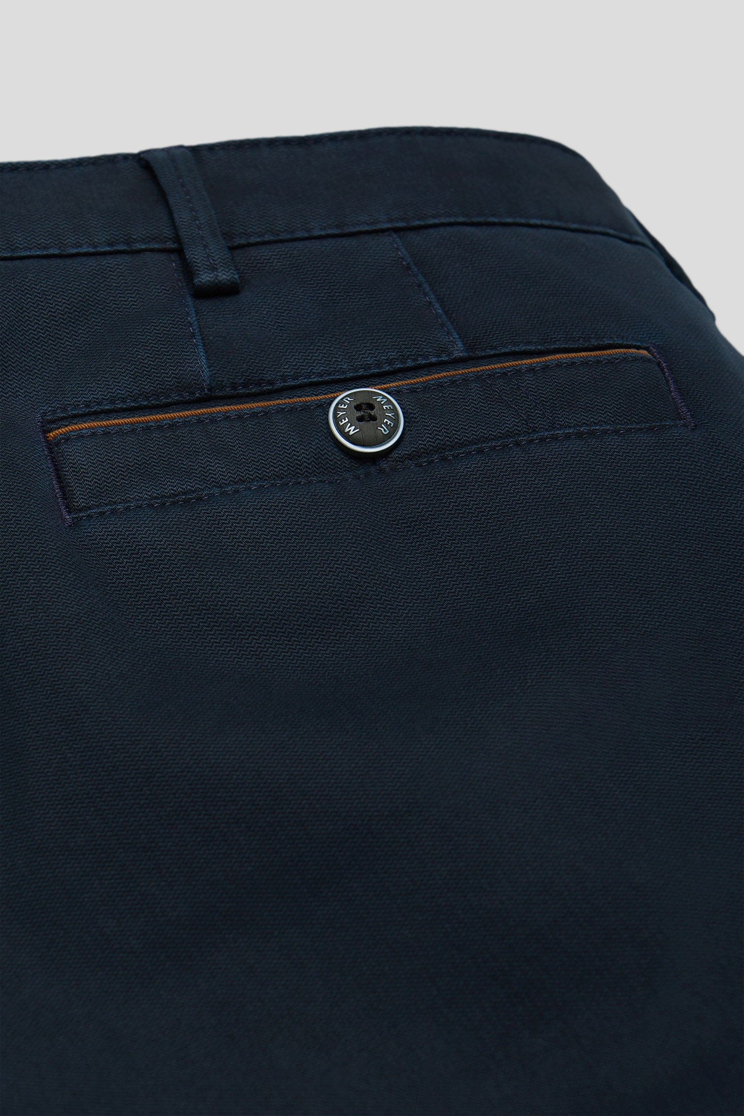 New York Fine Texture Cotton Stretch Chinos - Navy - Image 5