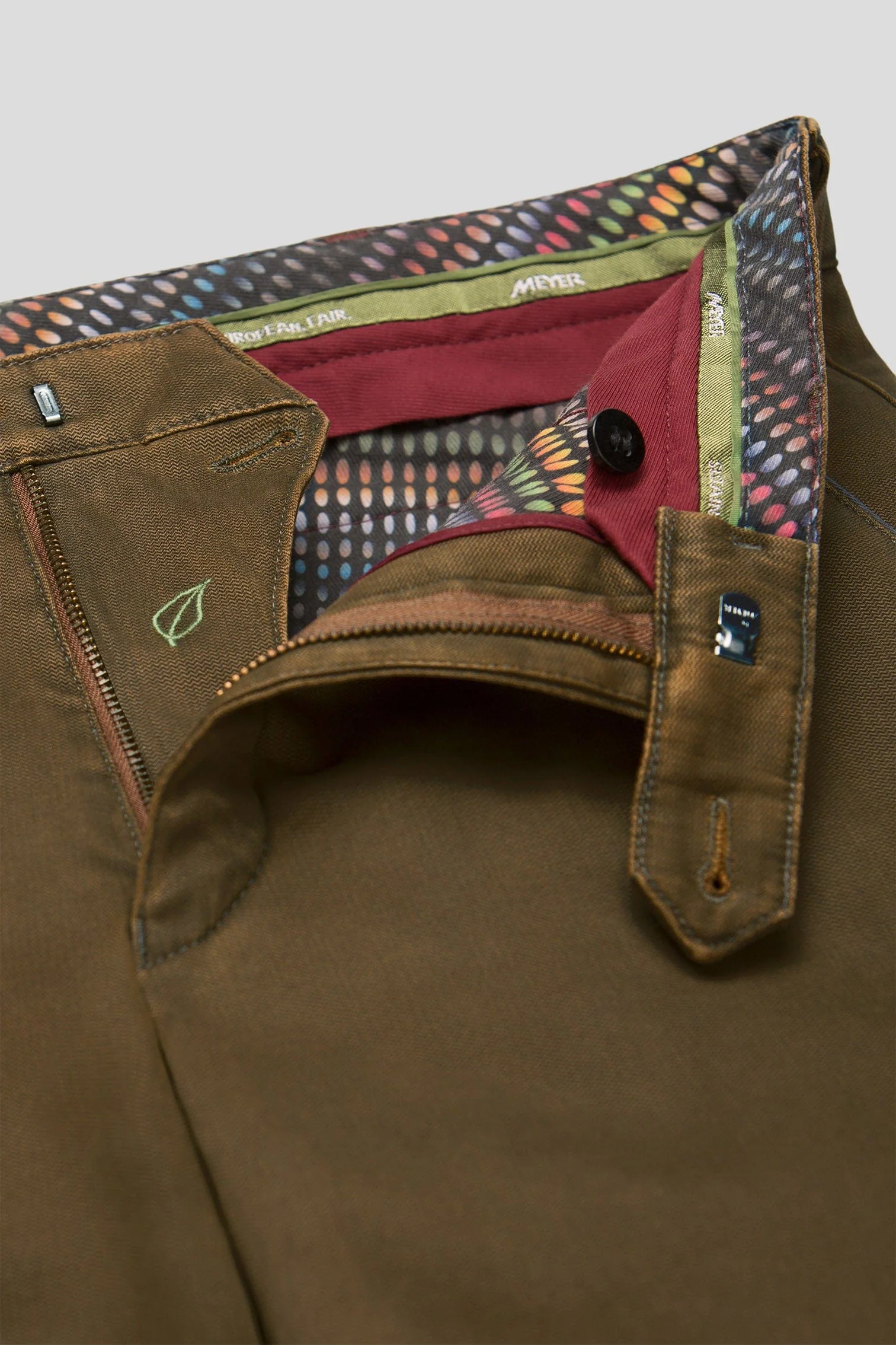 New York Fine Texture Cotton Stretch Chinos - Rich Beige - Image 5