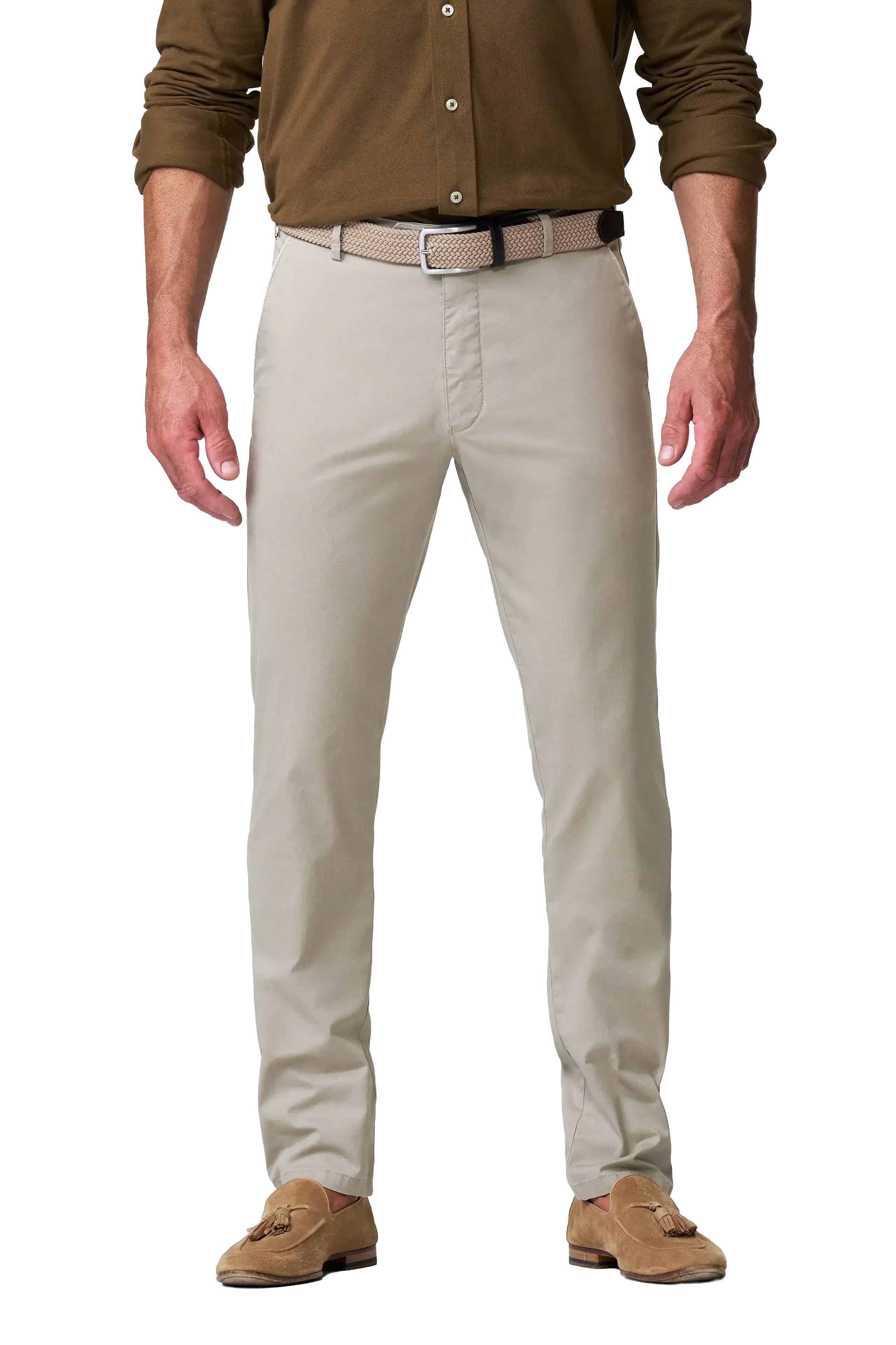 New York Stretch Light Delave Trousers - Light Taupe
