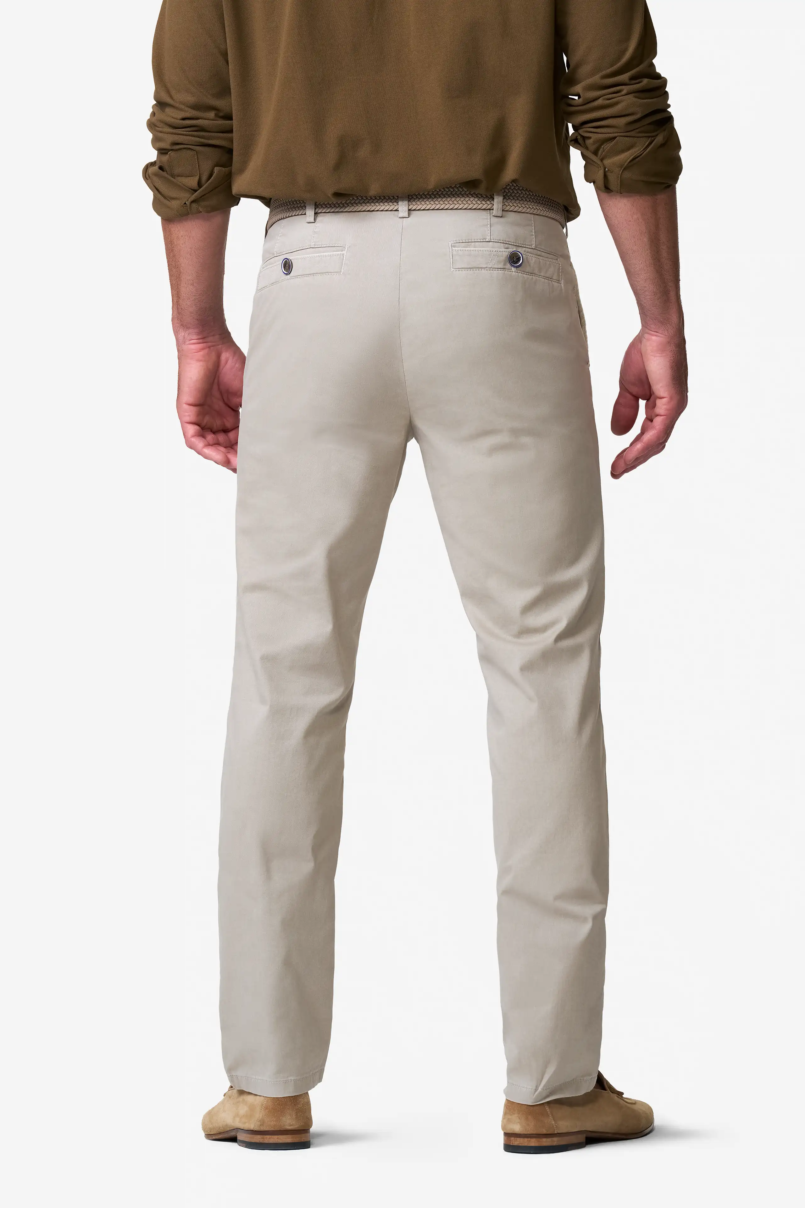 New York Stretch Light Delave Trousers - Light Taupe - Image 2
