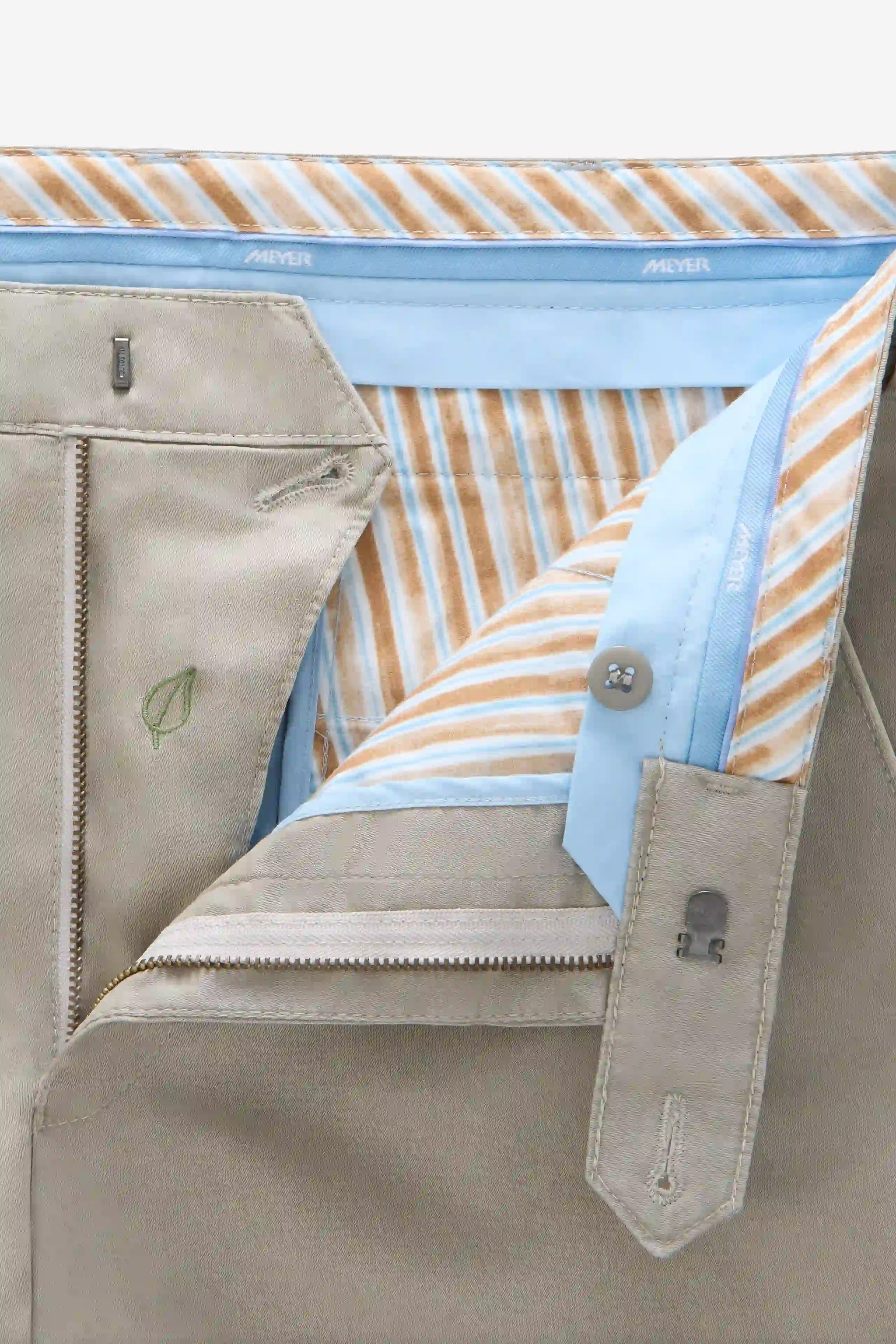 New York Stretch Light Delave Trousers - Light Taupe - Image 5