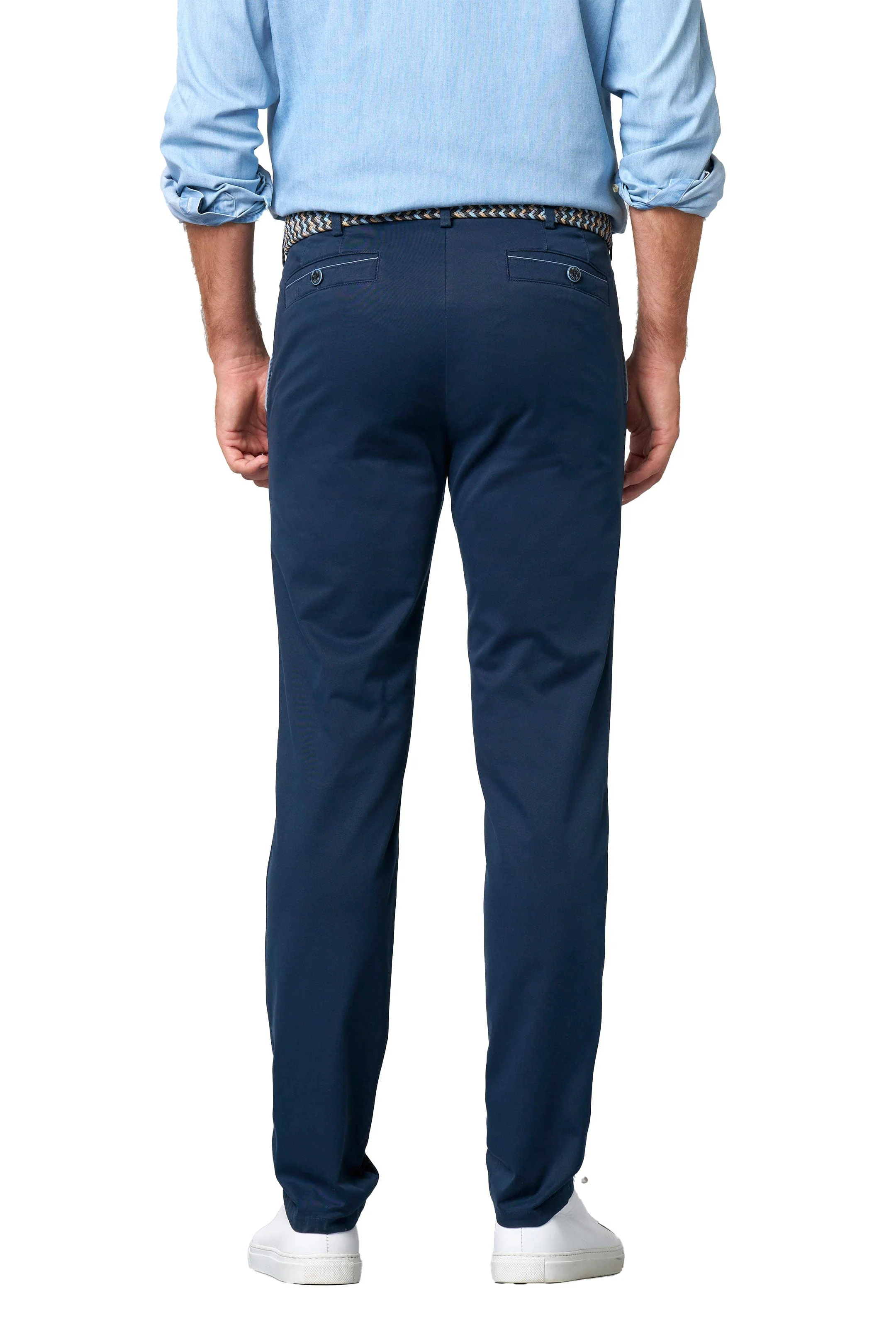 New York Stretch Summer Twill Chinos - Navy - Image 2