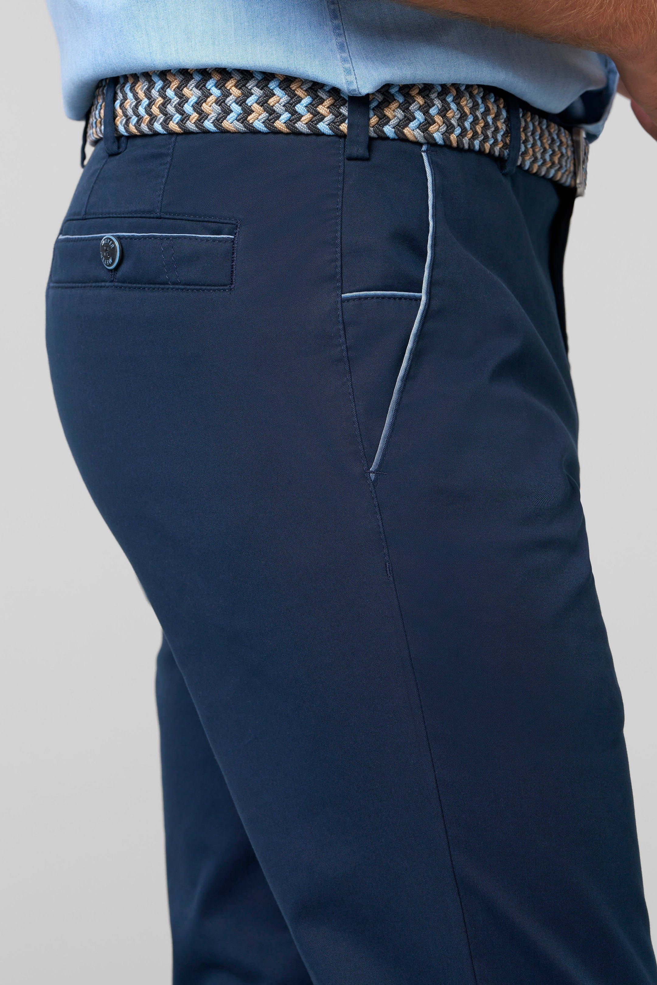New York Stretch Summer Twill Chinos - Navy - Image 3