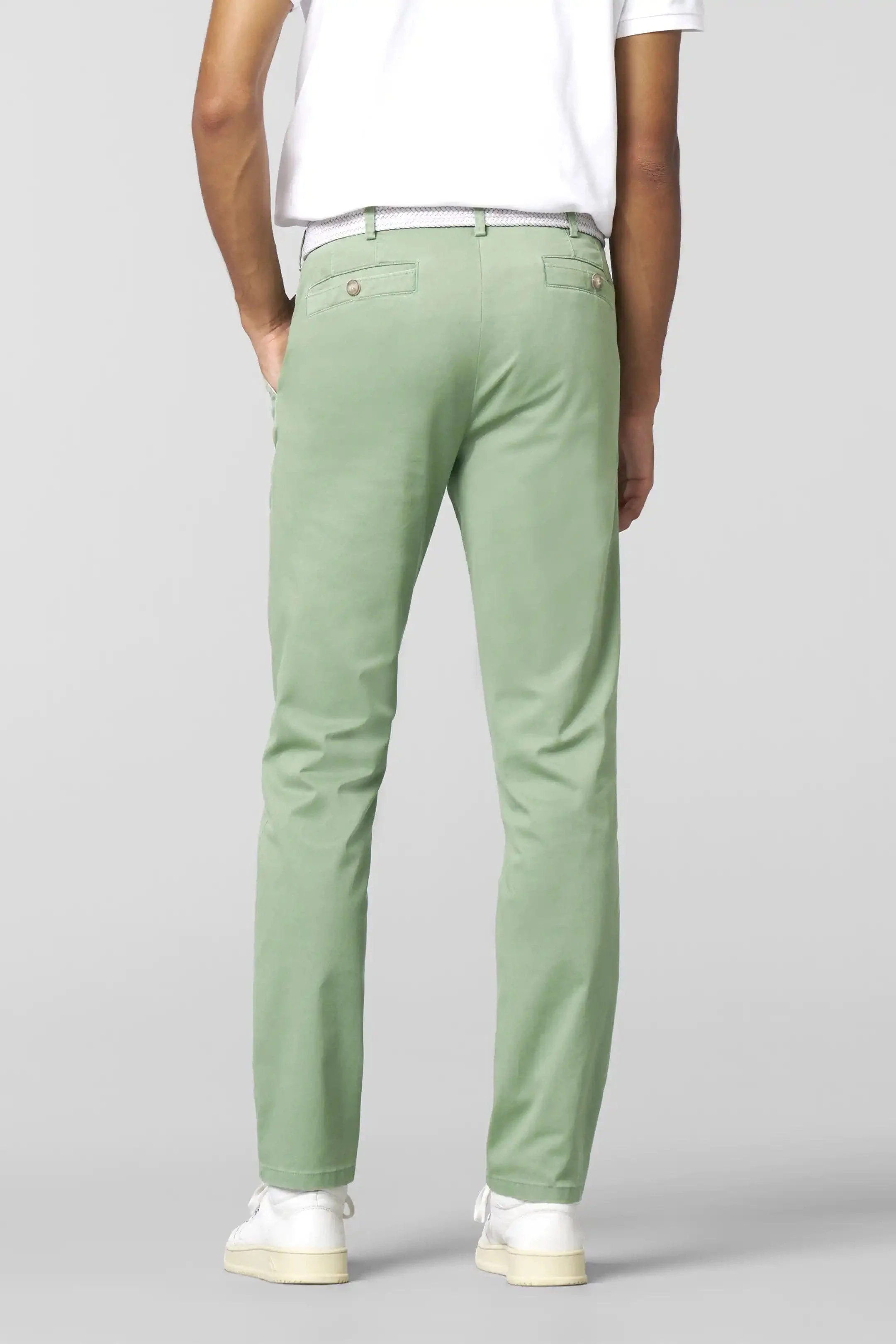 New York Stretch Summer Twill Chinos - Sage - Image 2