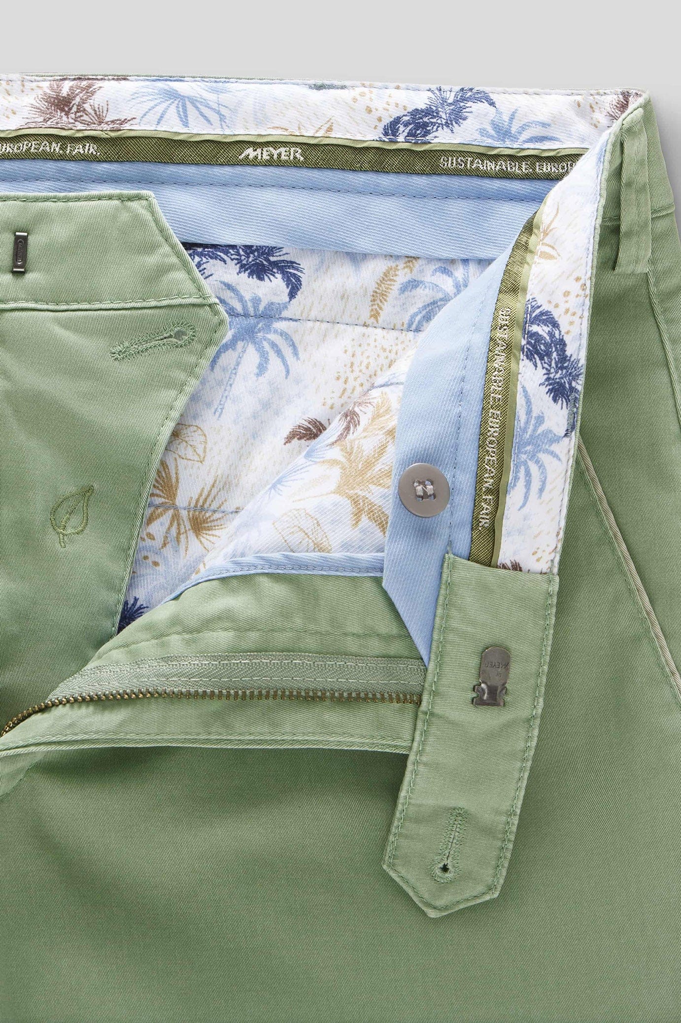 New York Stretch Summer Twill Chinos - Sage - Image 6