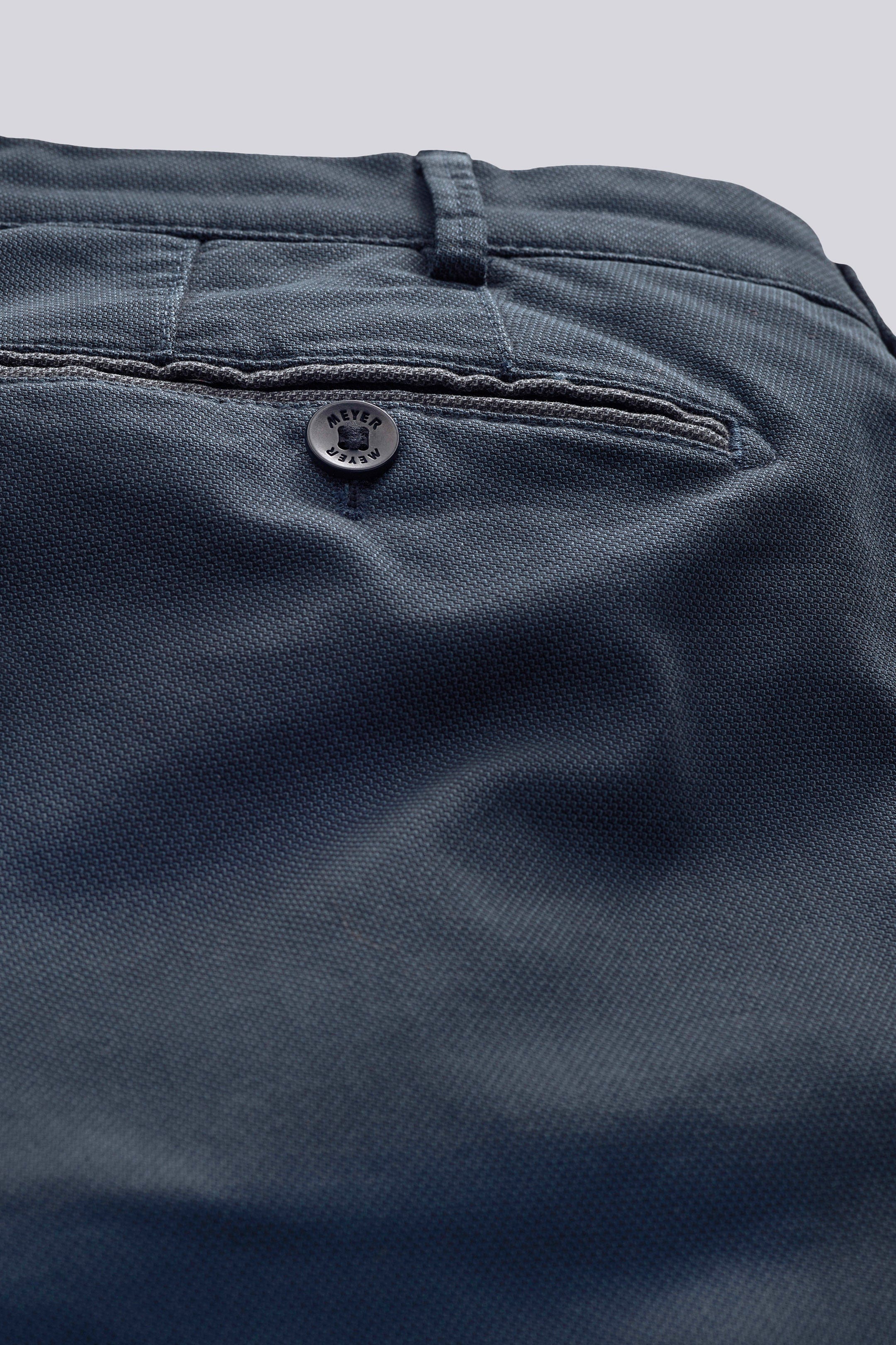 New York Two Tone Cotton Stretch Chinos - Navy - Image 5