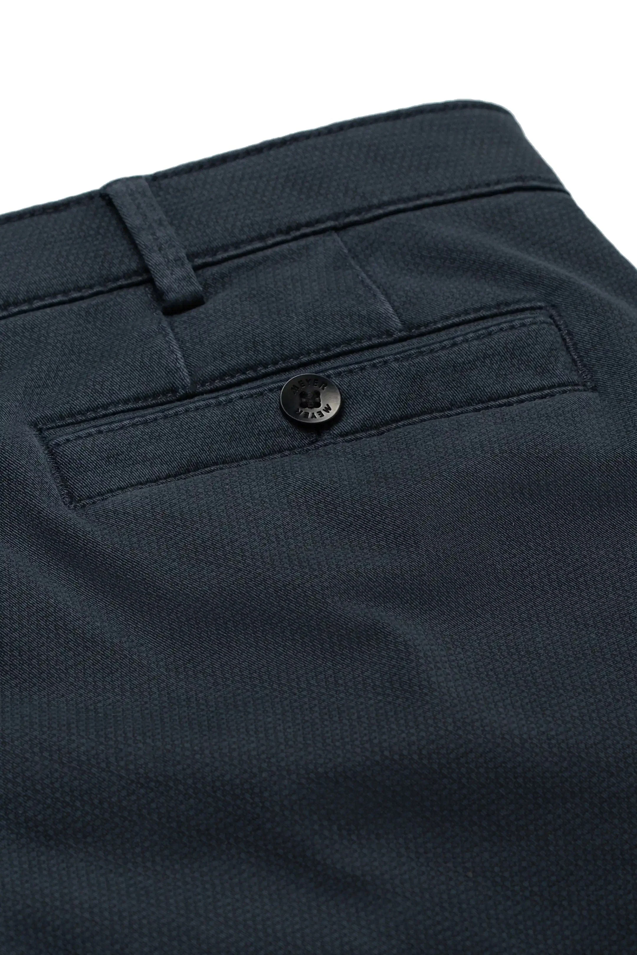 New York Two Colour Cotton Stretch Chinos - Navy - Image 5