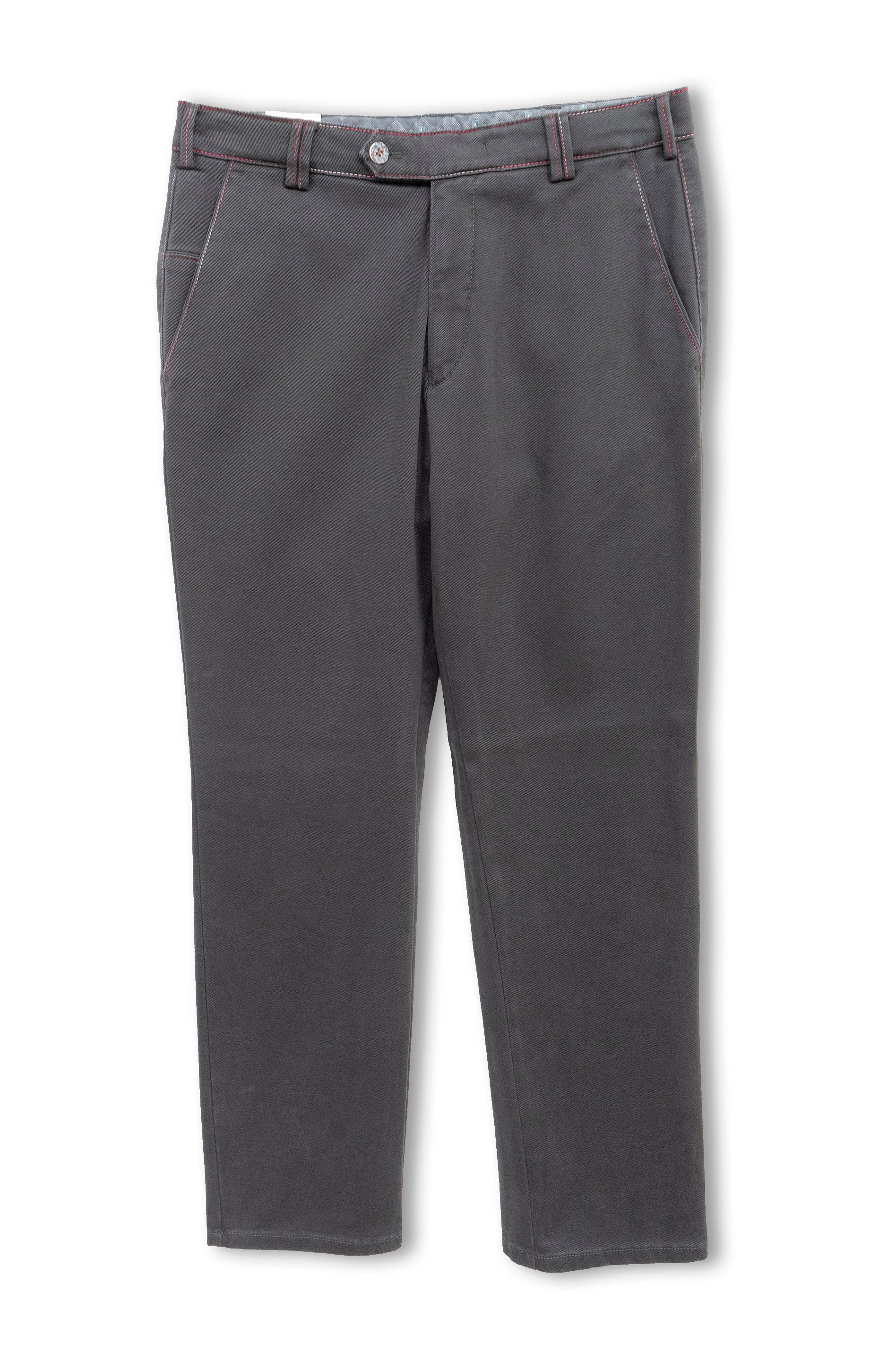 New York Winter Twill Rainbow Stitch Trousers - Charcoal