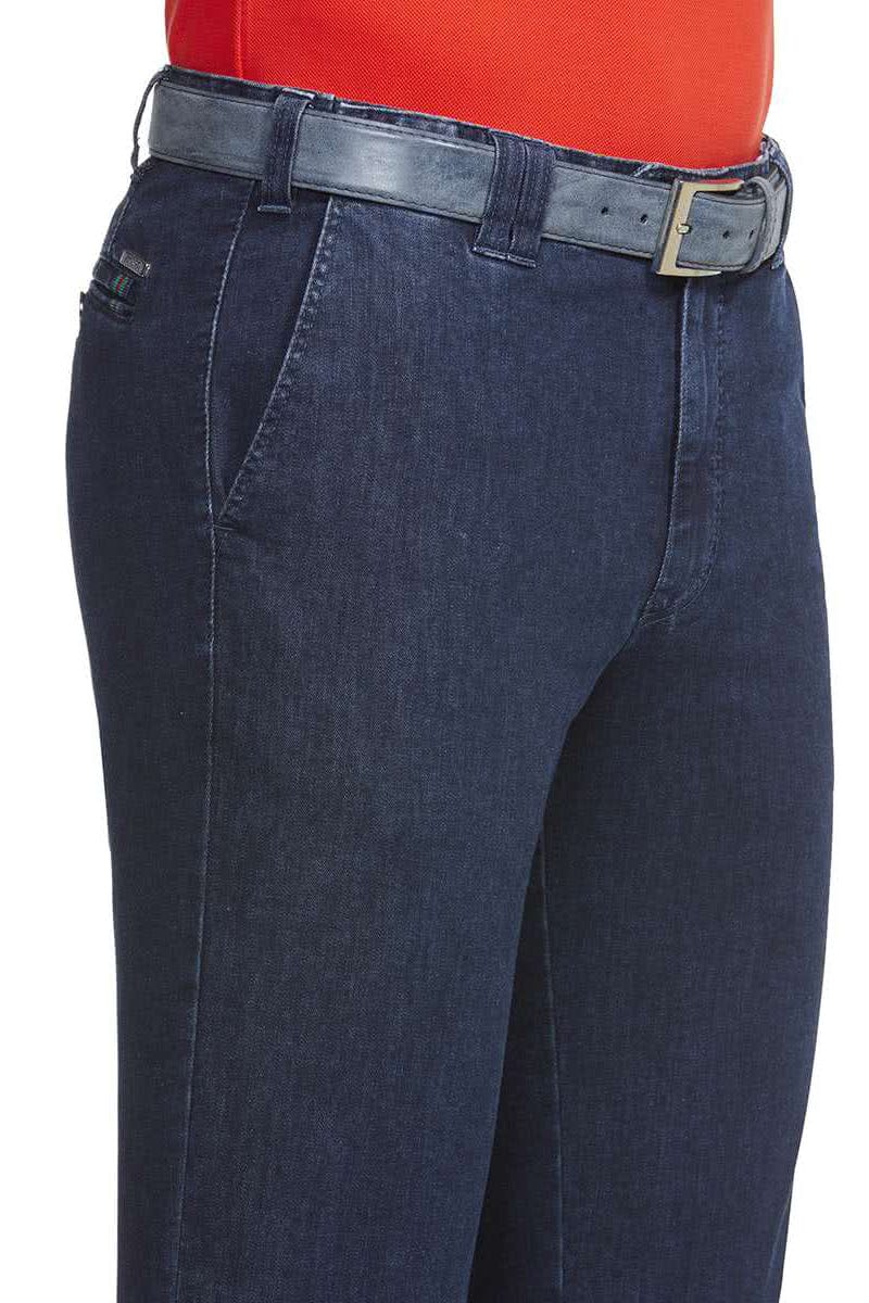 Oslo Coolmax Stretch Waist Denim Trousers - Dark Stone - Image 3