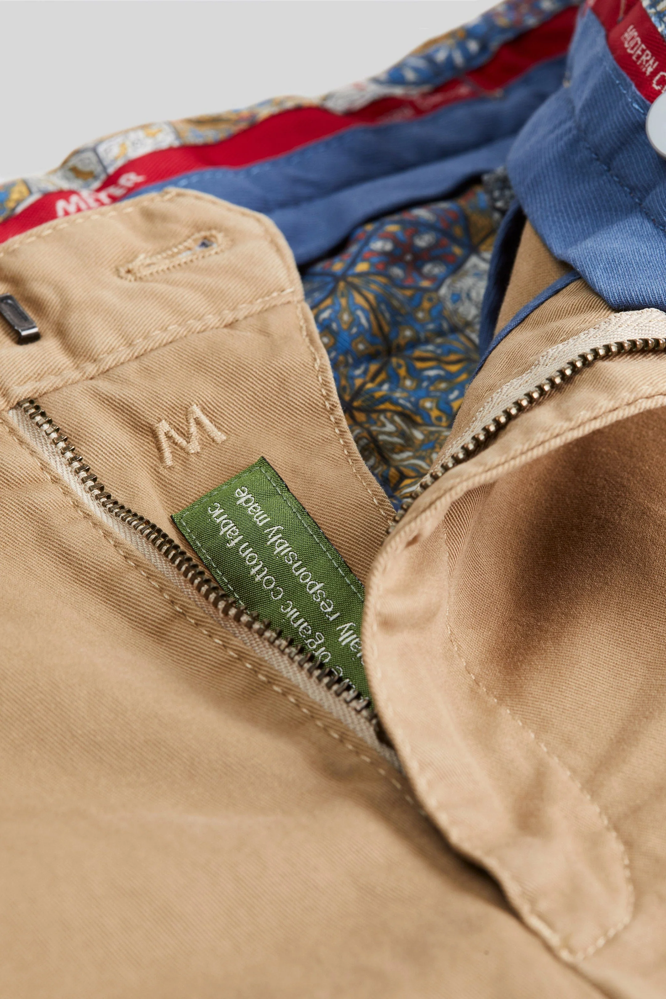 Oslo Cotton Stretch Waist Chinos - Camel - Image 5