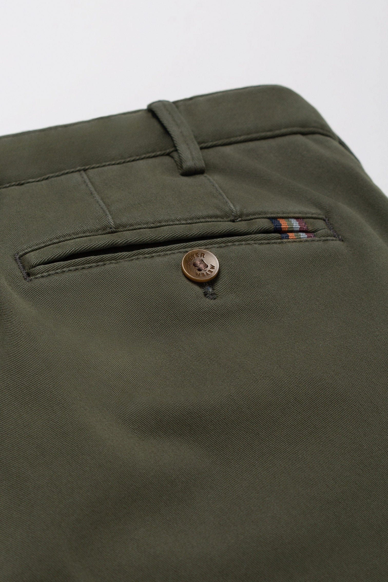 Oslo Cotton Stretch Waist Chinos - Laurel Green - Image 4