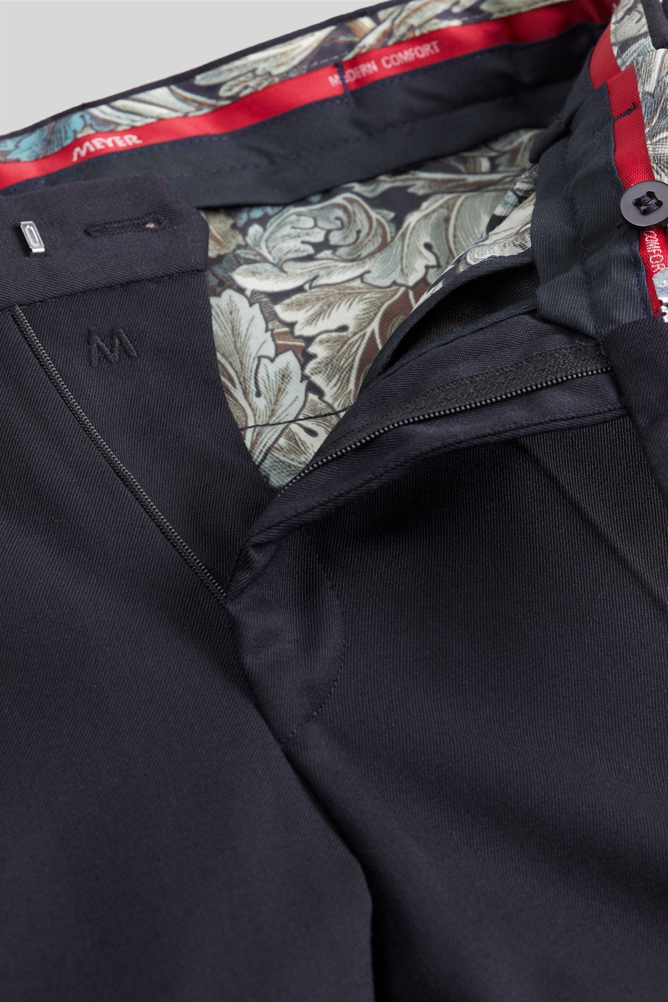 Oslo Poly/Wool Stretch Waist Trousers - Navy - Image 4