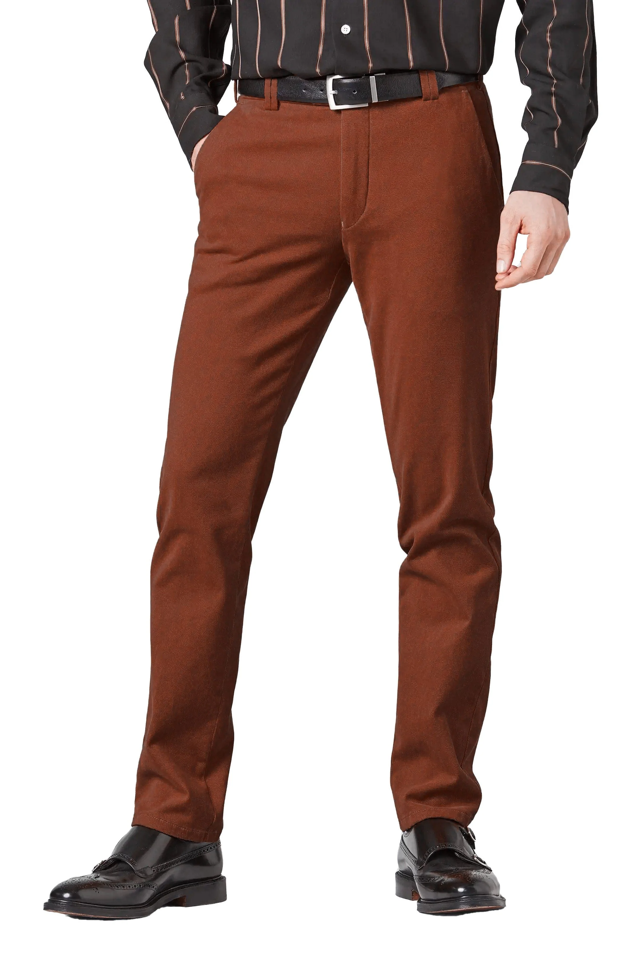 Rio Organic Cotton Stretch Chinos - Brick