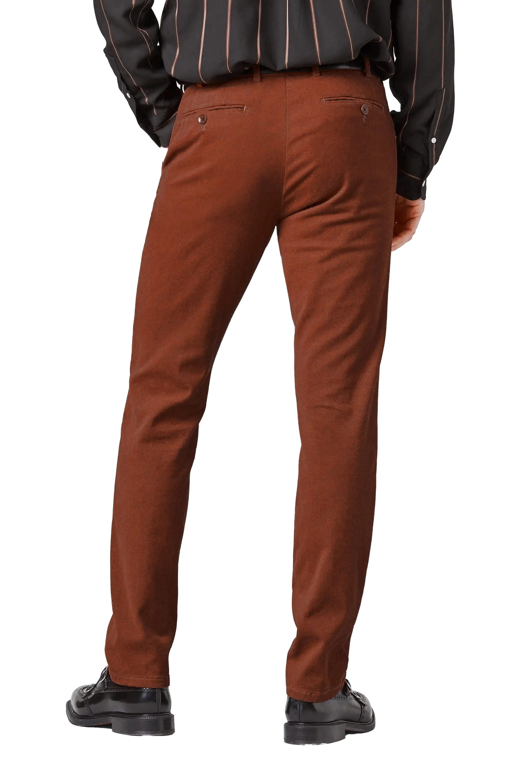 Rio Organic Cotton Stretch Chinos - Brick - Image 2