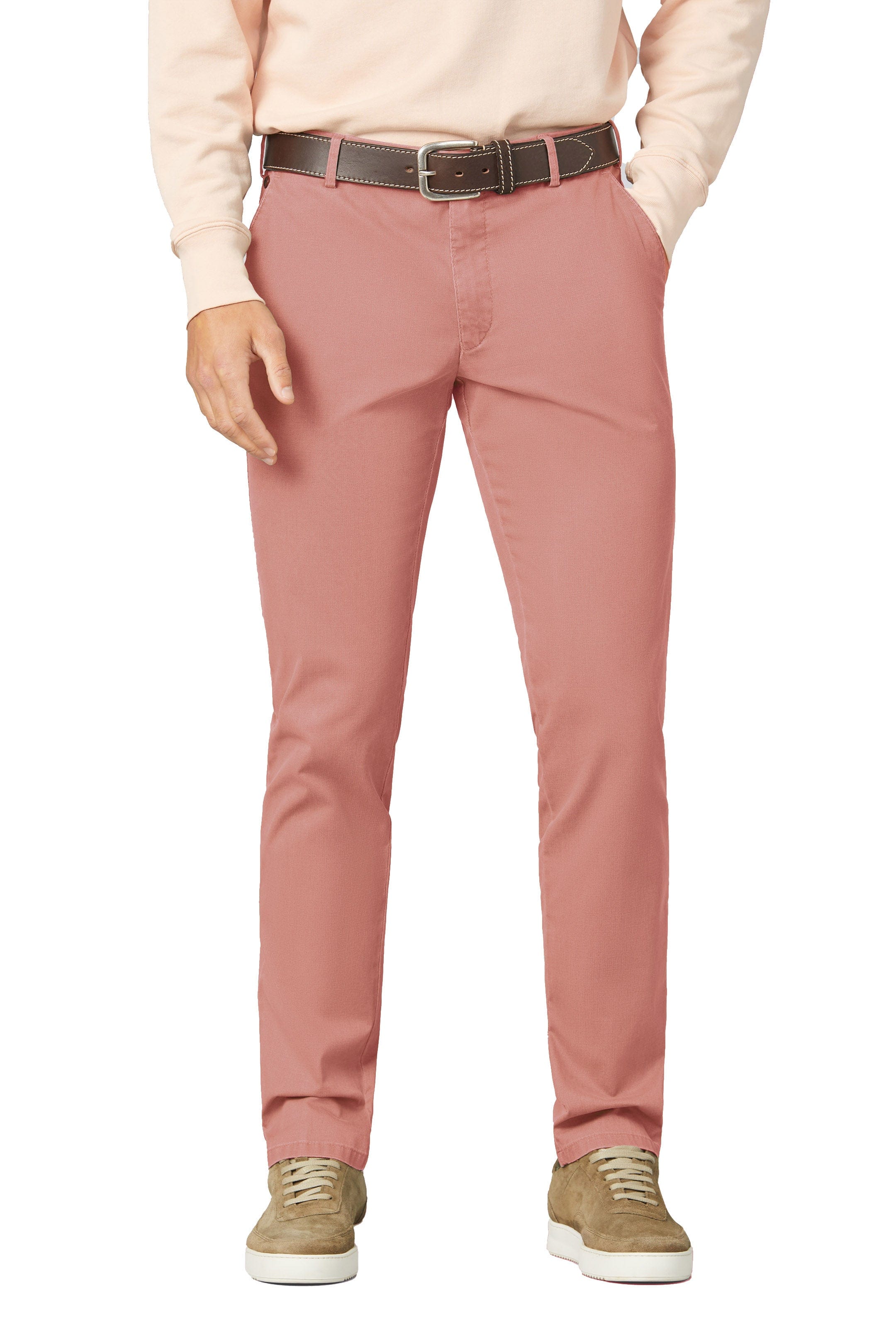 Rio Stretch Light Cotton Twill Chinos - Dusky Pink