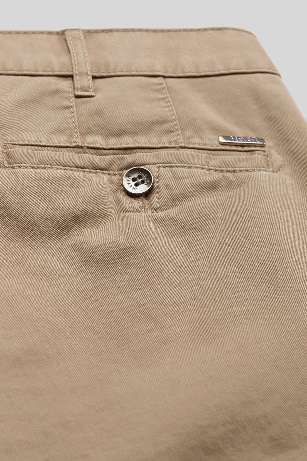 Roma Cotton Stretch Regular Chinos - Beige - Image 5