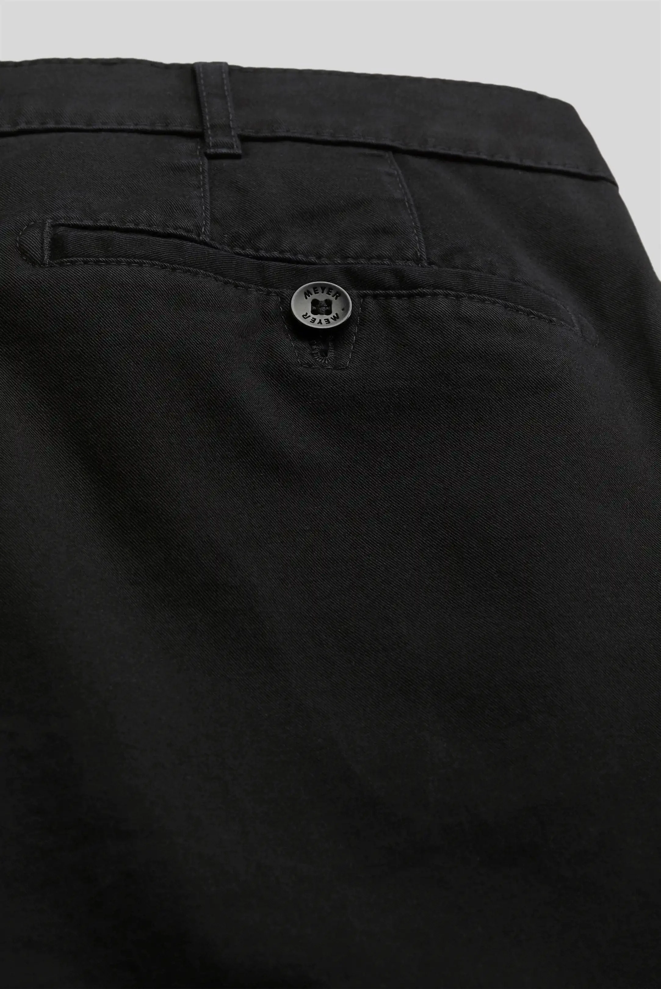 Roma Cotton Stretch Regular Chinos - Black - Image 3